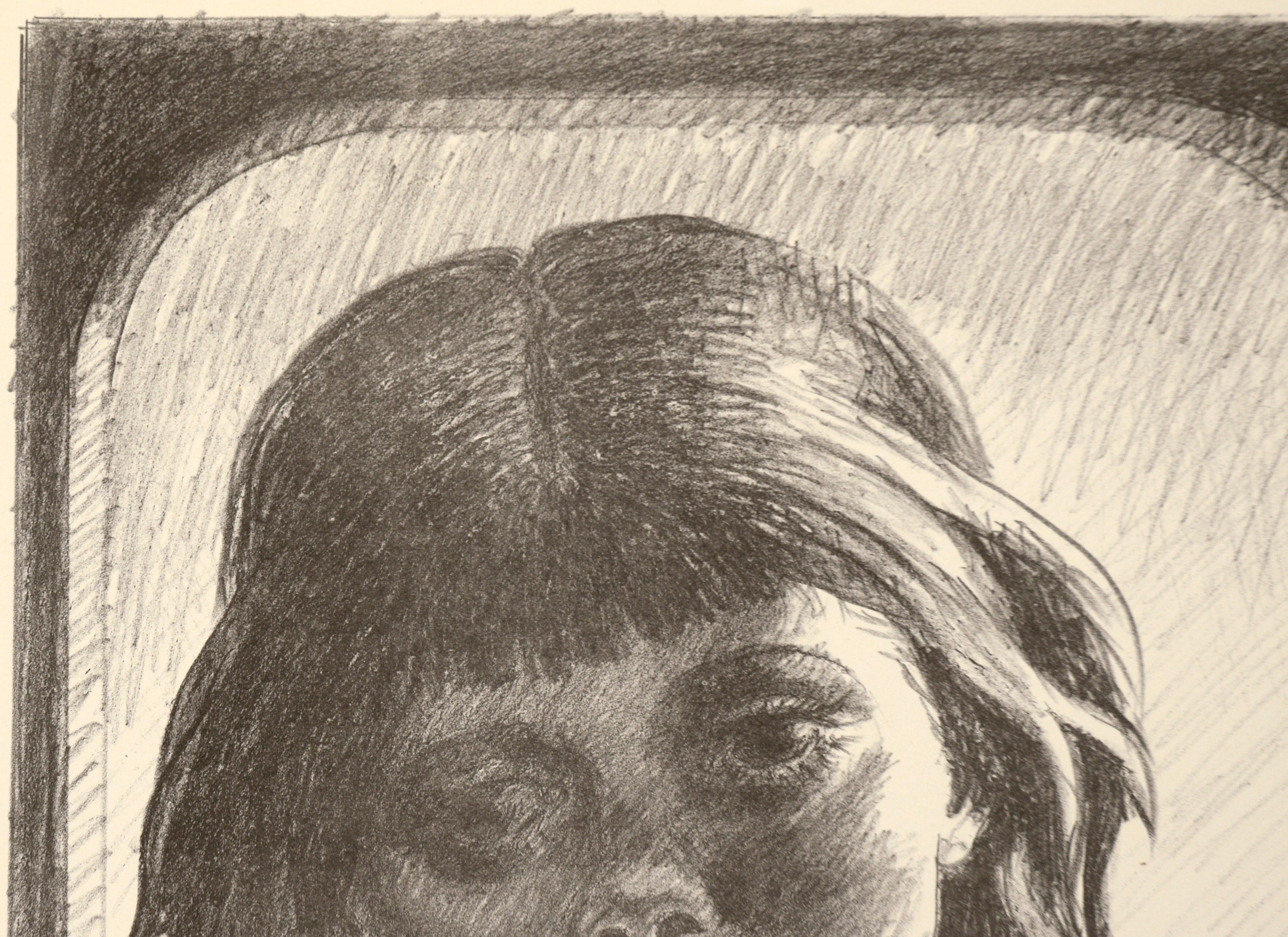 young girl at a window
