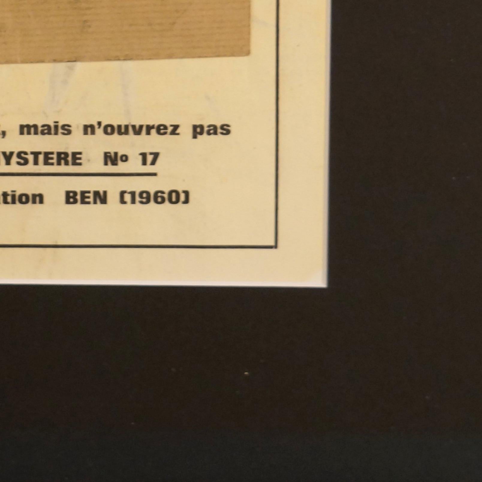 Mystère 17, 1986, technique mixte, 32x32 cm, encadré en vente 1