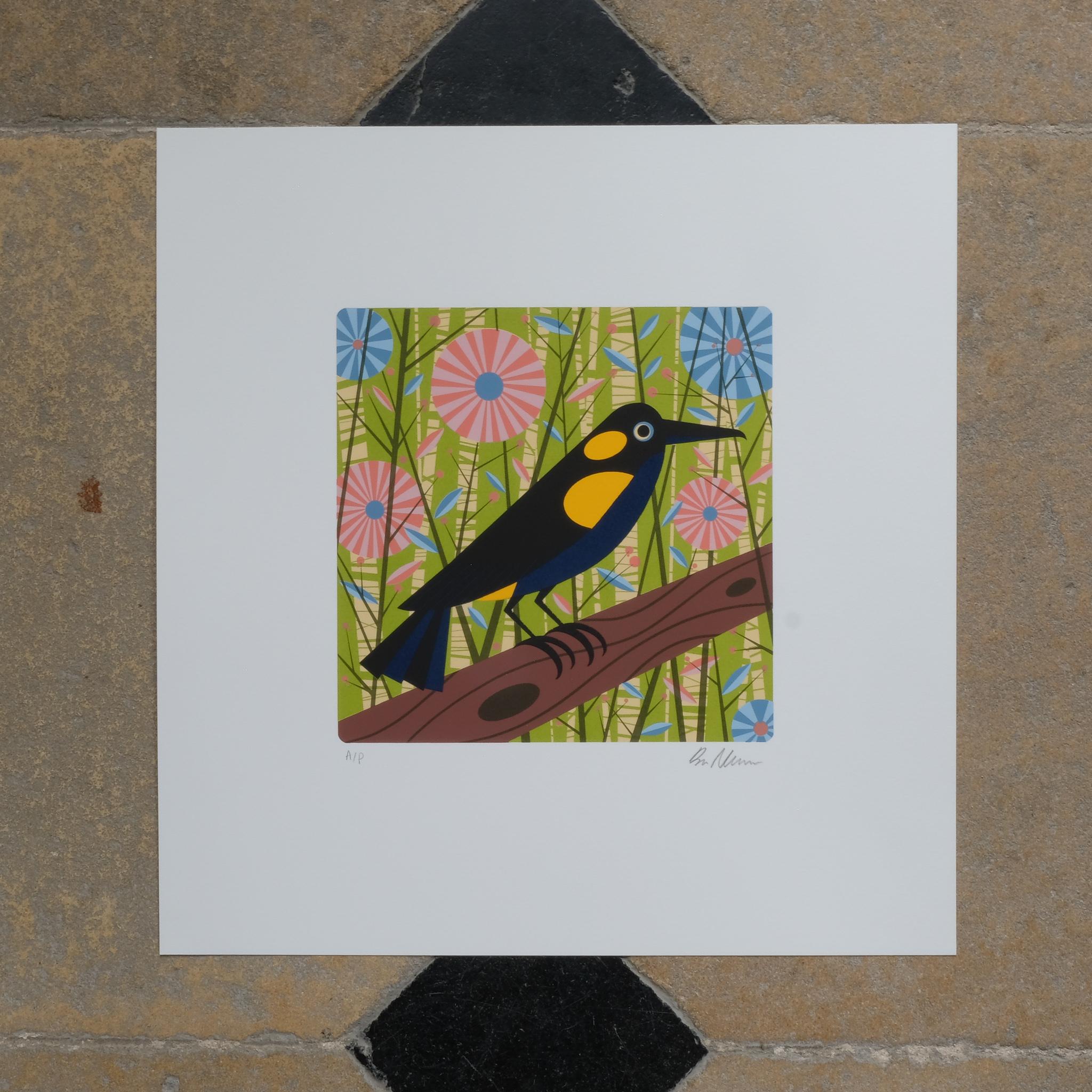 Sérigraphie en couleurs, 2011, sur papier Somerset 300gsm, signée au crayon, inscrite 'A/P' (une épreuve d'artiste à part de l'édition de 125), du portfolio Ghosts of Gone Birds, imprimé et publié par Jealous, Londres, la feuille complète, en