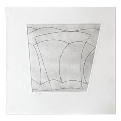 Ben Nicholson, Formen in der Landschaft – Original-Radierung, Abstrakte britische Kunst