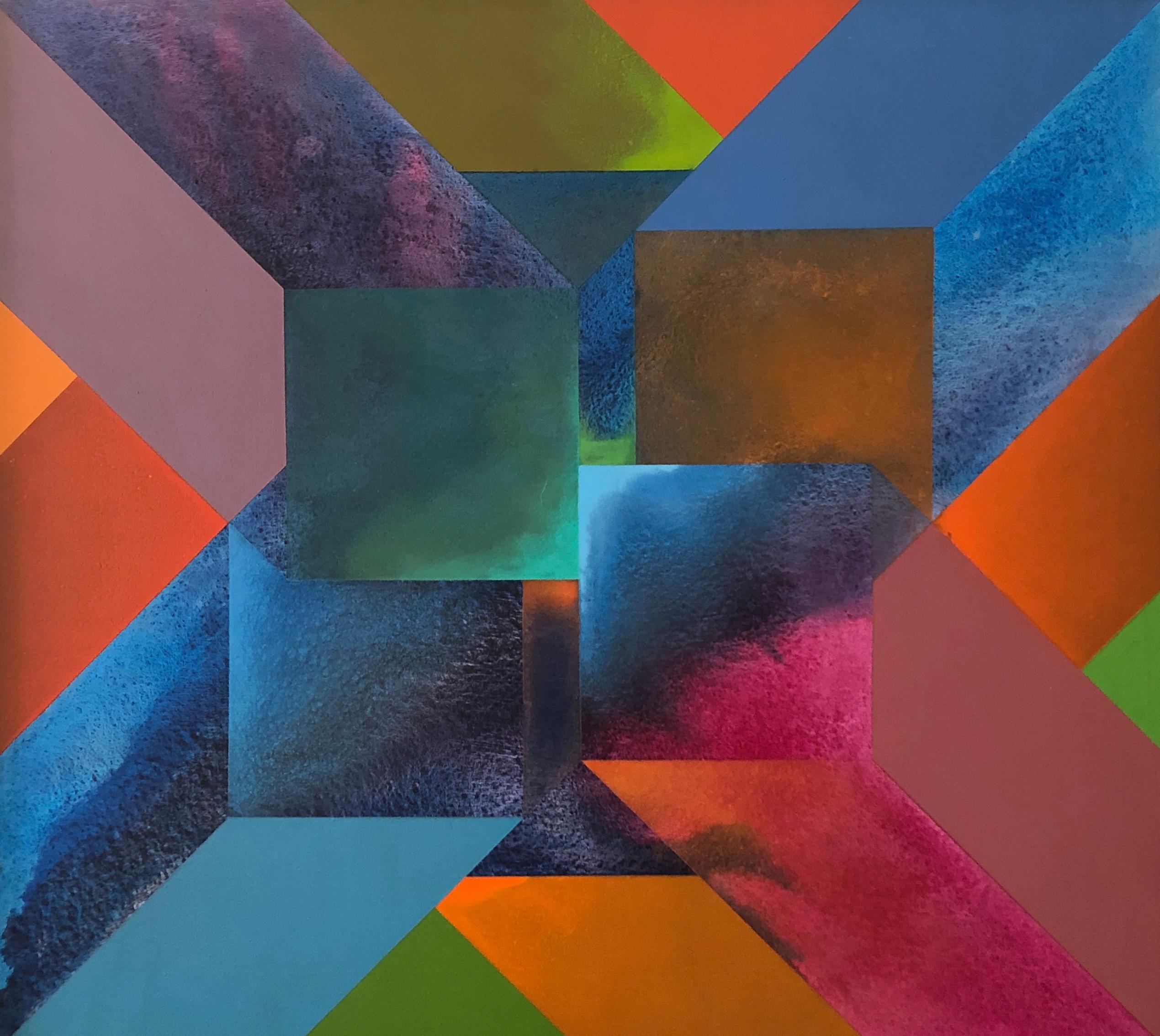 Ben Norris Abstract Painting - Space Series No. 13: Space Cluster