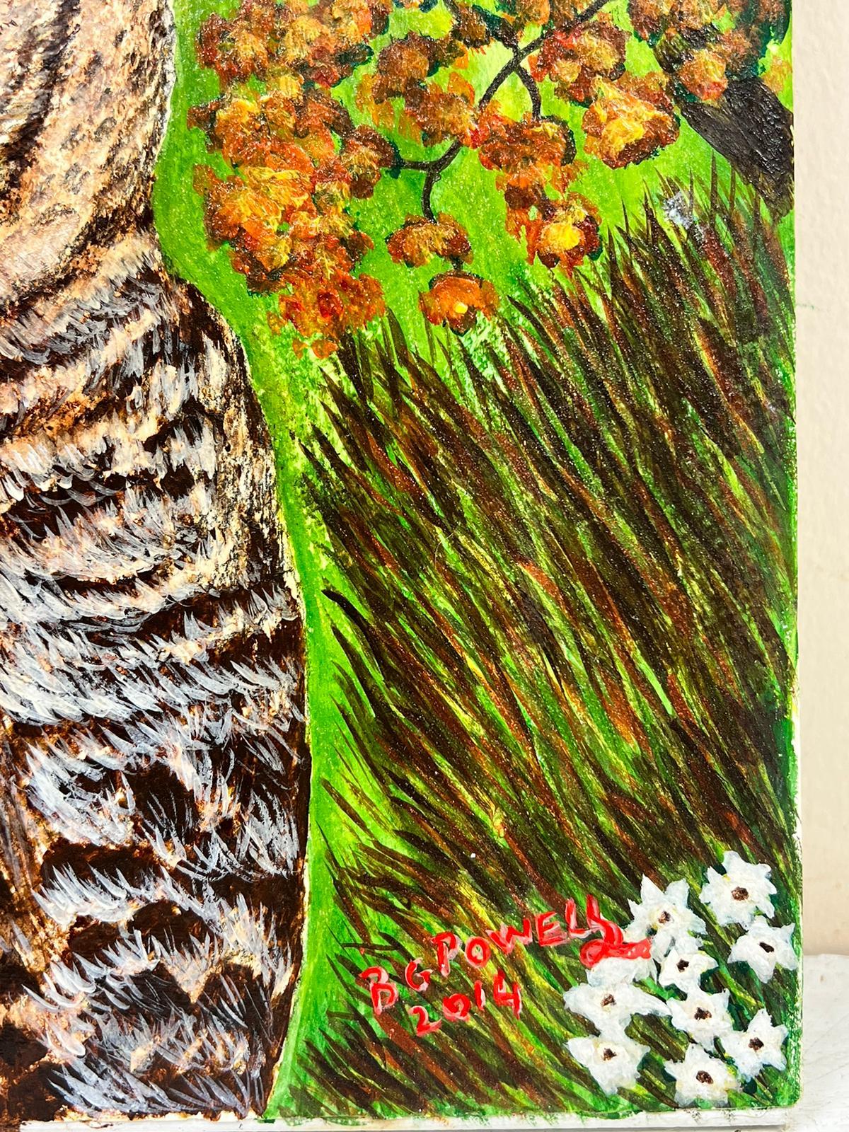 owl painting acrylic