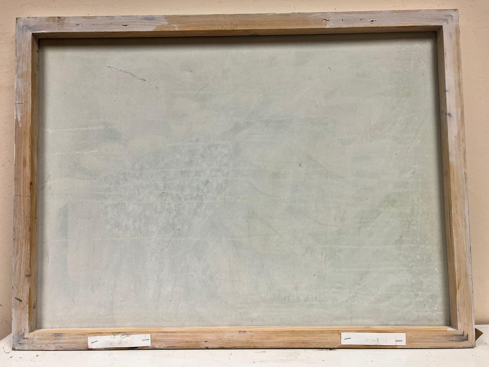 Pintura acrílica británica contemporánea Familia de ciervos/ venados en el invierno de las Tierras Altas en venta 1