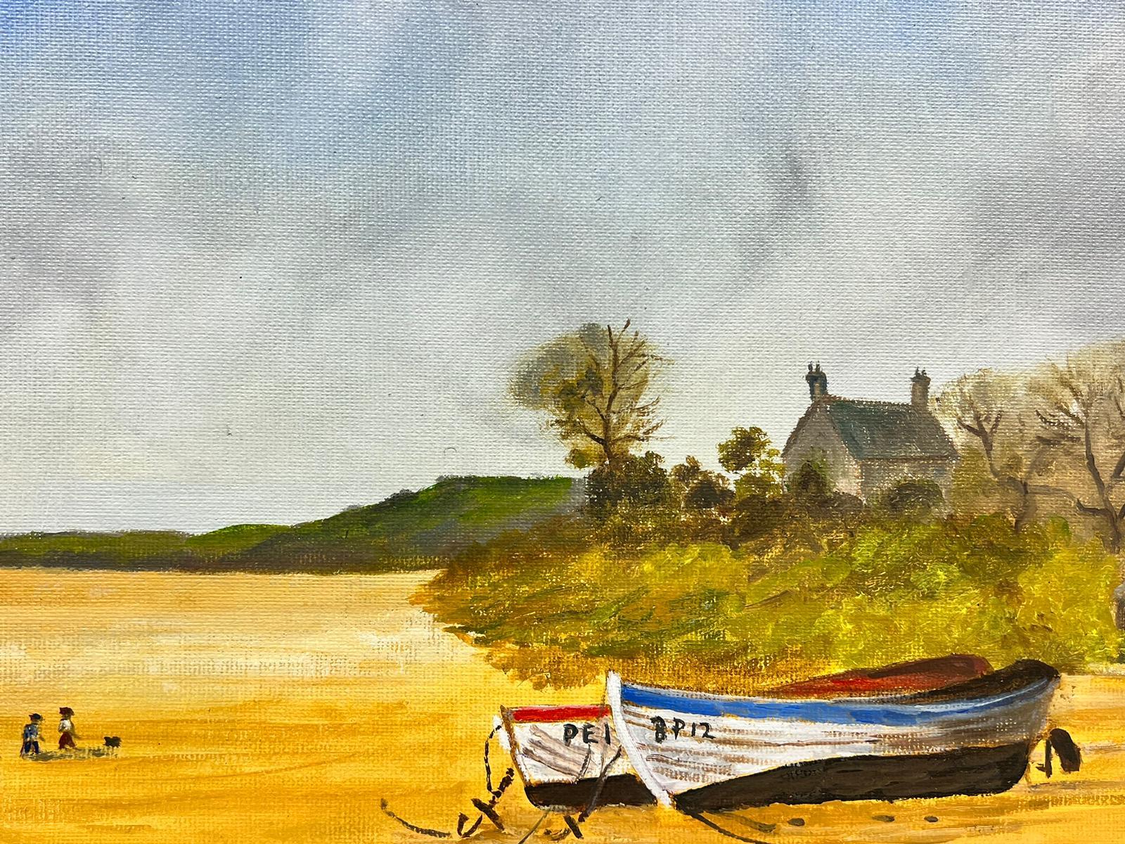 sandy beach acrylic painting