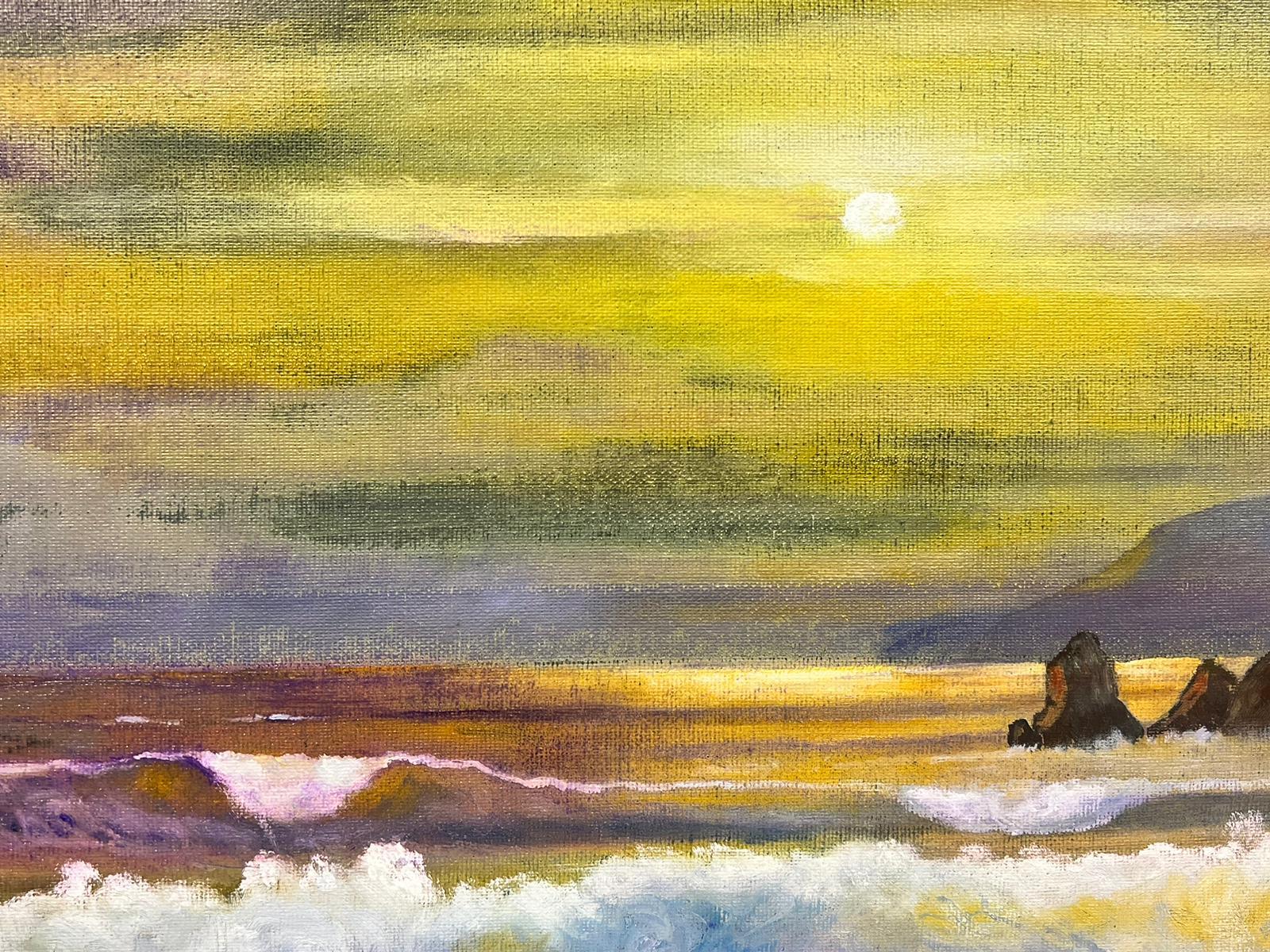 Lever du soleil
par Ben George Powell, artiste contemporain britannique
signé
acrylique sur carton  non encadré
toile : 16 x 19 pouces
Provenance : collection privée d'œuvres de cet artiste, Royaume-Uni.
Le tableau est en très bon état et