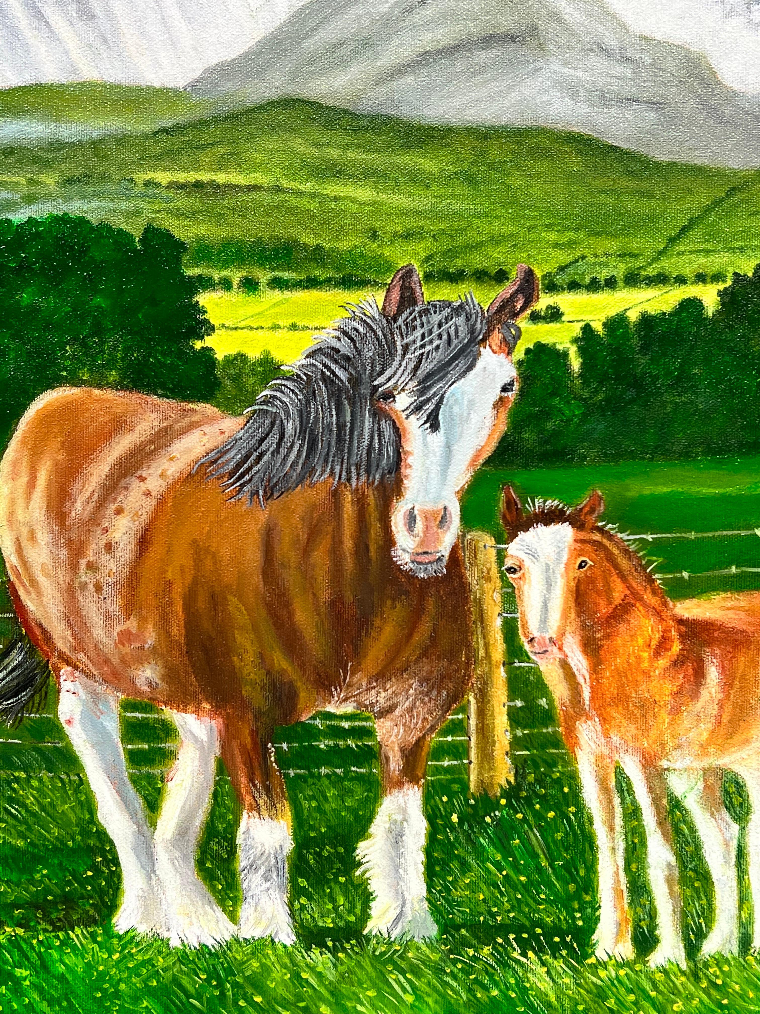 Horse and Foal
by Ben George Powell, British contemporary artist
signed
acrylic on canvas, unframed
canvas: 20 x 20 inches
provenance: private collection of this artists work, UK
The painting is in very good and presentable condition.
