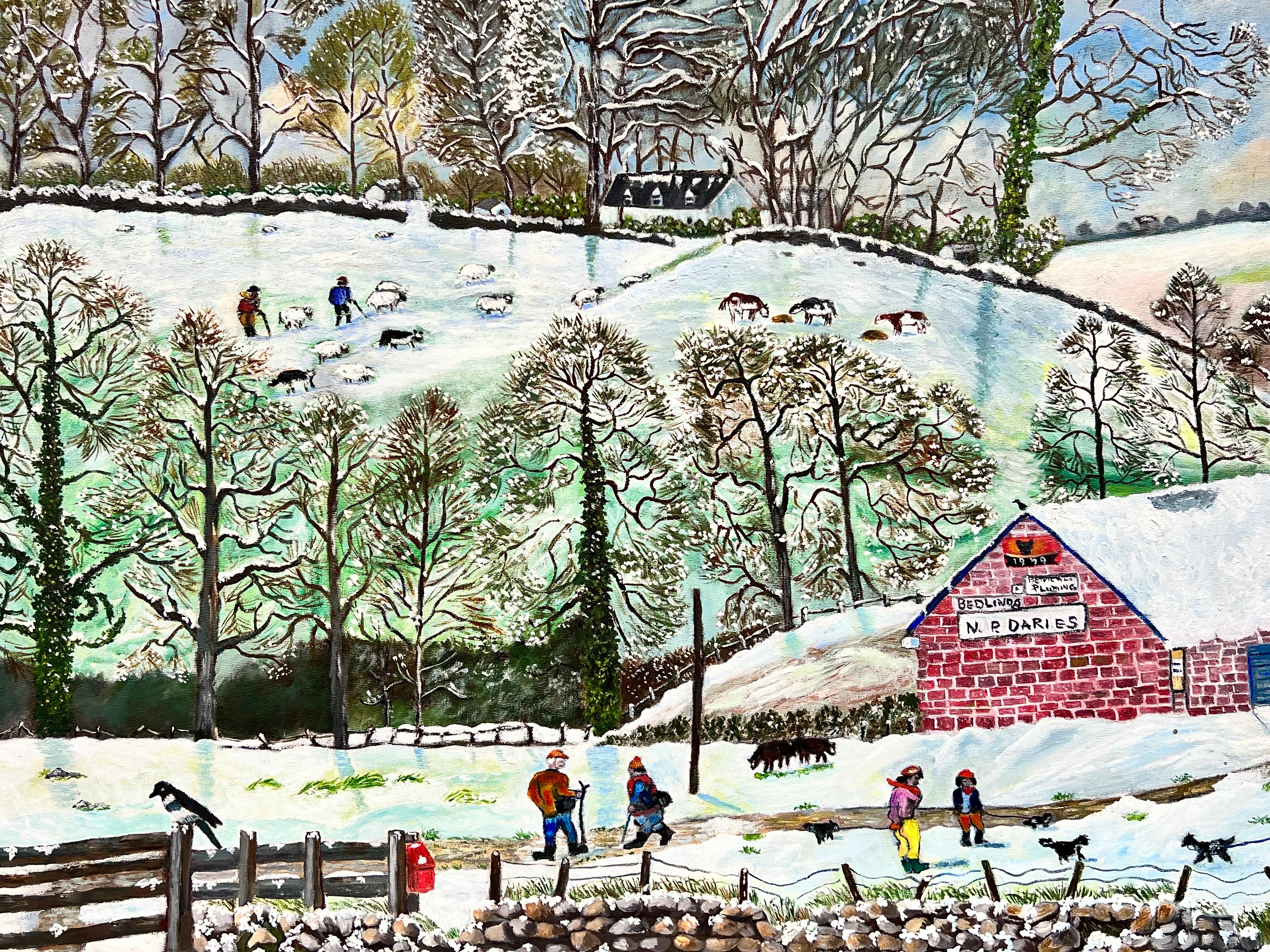 Winter in the Village
by Ben George Powell, British contemporary artist
signed
oil on canvas, unframed
canvas: 32 x 40 inches
provenance: private collection of this artists work, UK
The painting is in very good and presentable condition.
