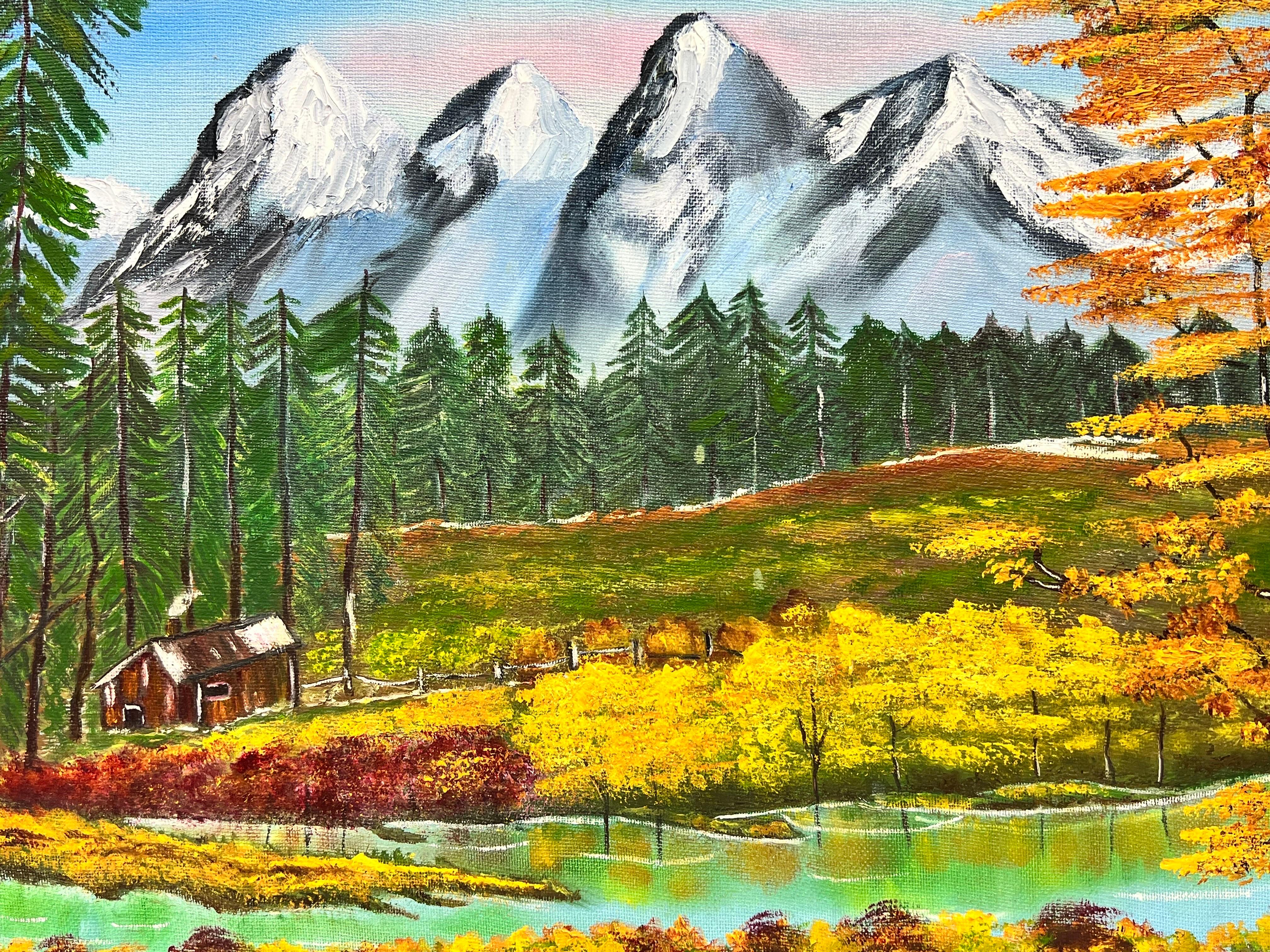 Scottish Highland Snow Capped Mountains, Original britisches Gemälde – Painting von Ben Powell