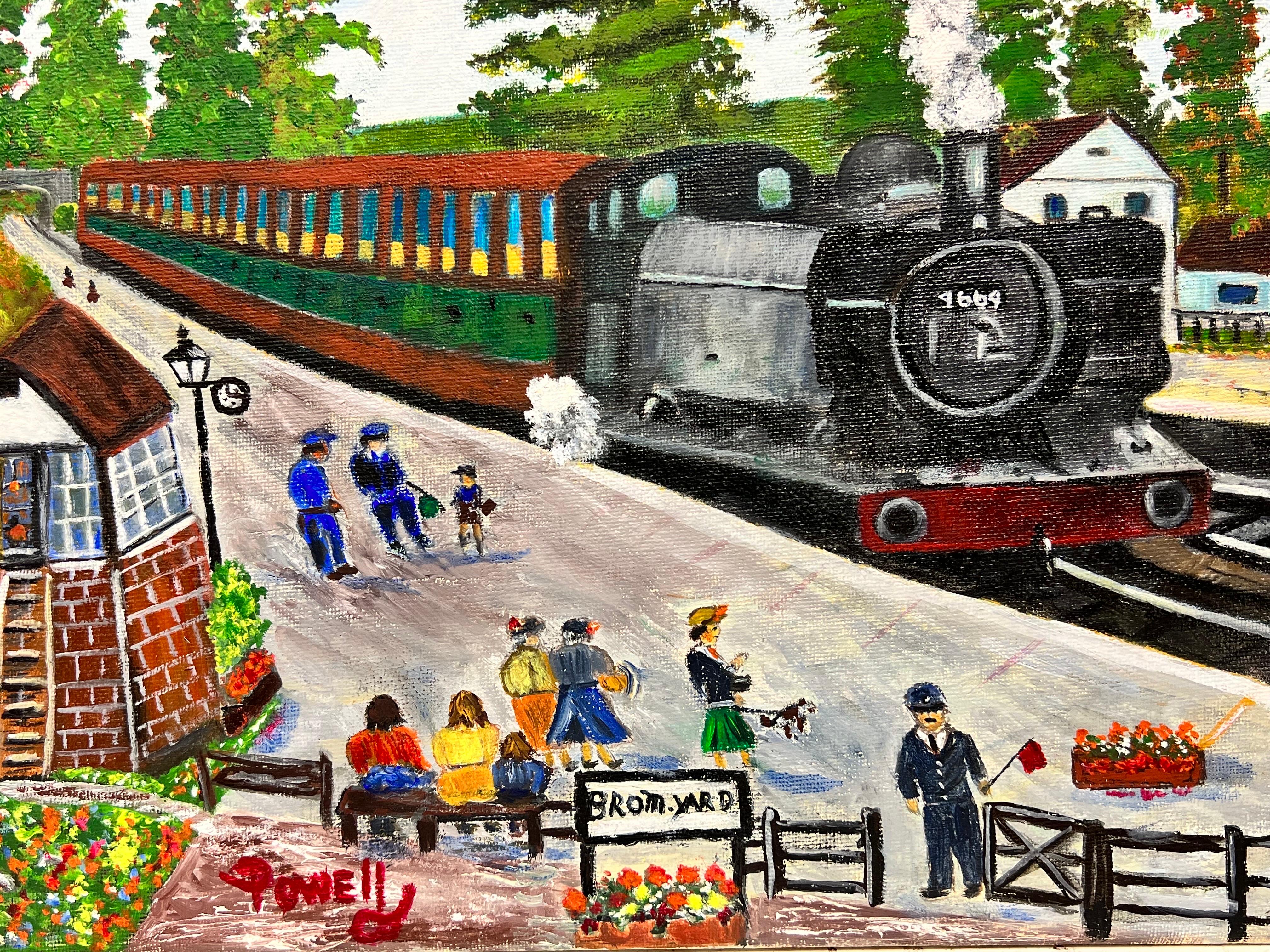 railway station painting