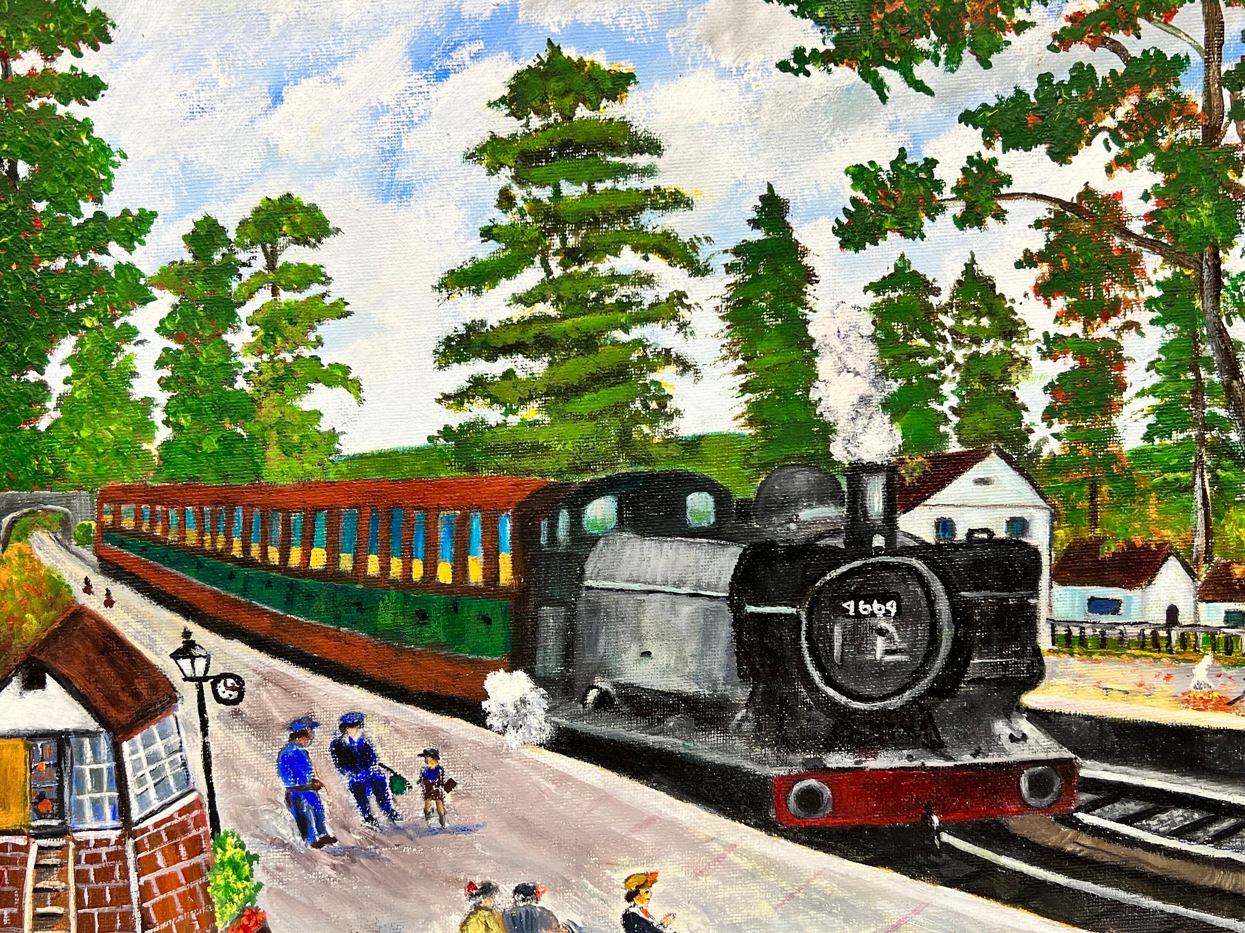 Bromyard Train Station
by Ben George Powell, British contemporary artist
signed
acrylic on canvas, unframed
canvas: 16 x 20 inches
provenance: private collection of this artists work, UK
The painting is in very good and presentable condition.

