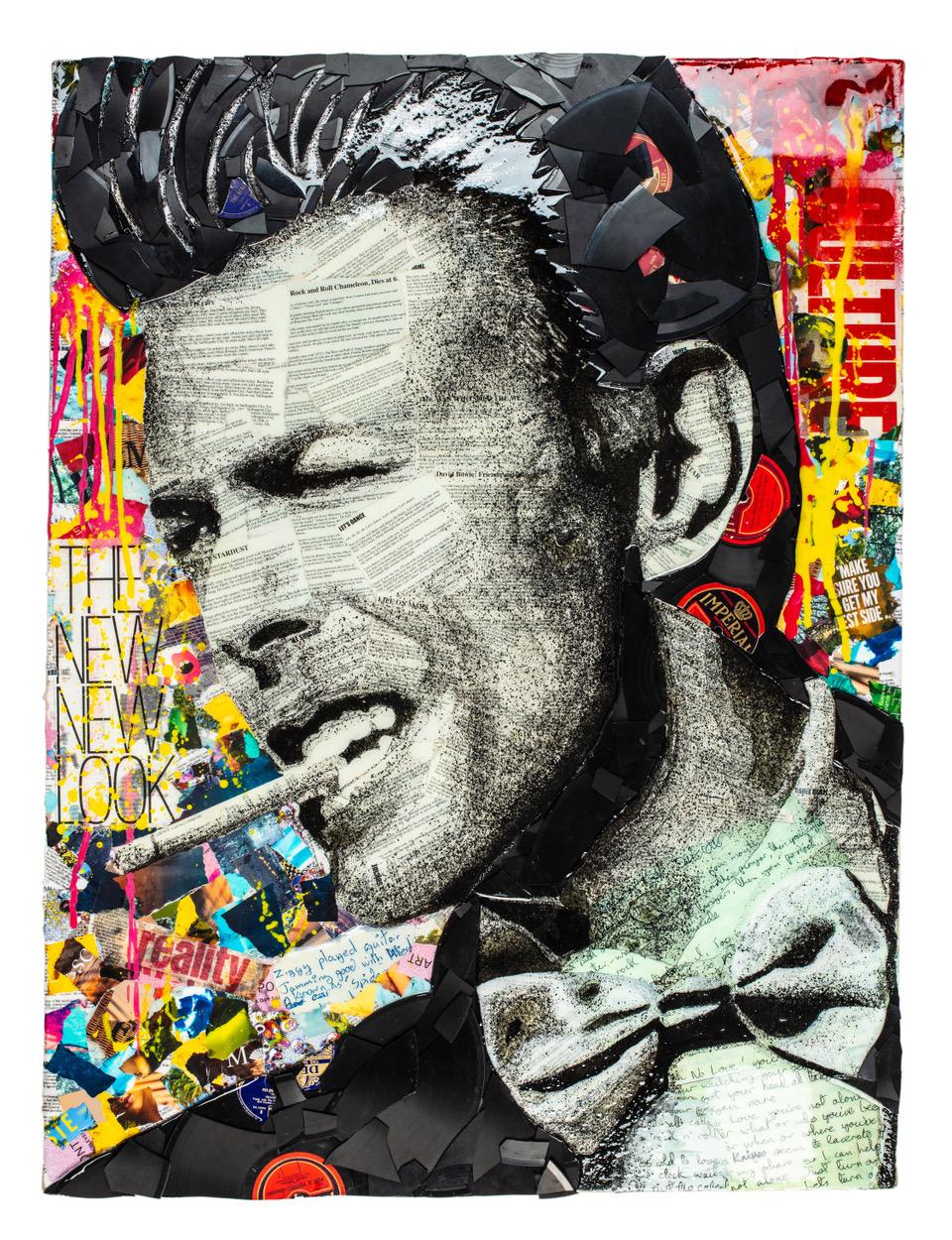 David Bowie "Let's Dance" - Mixed Media Art by Ben Riley