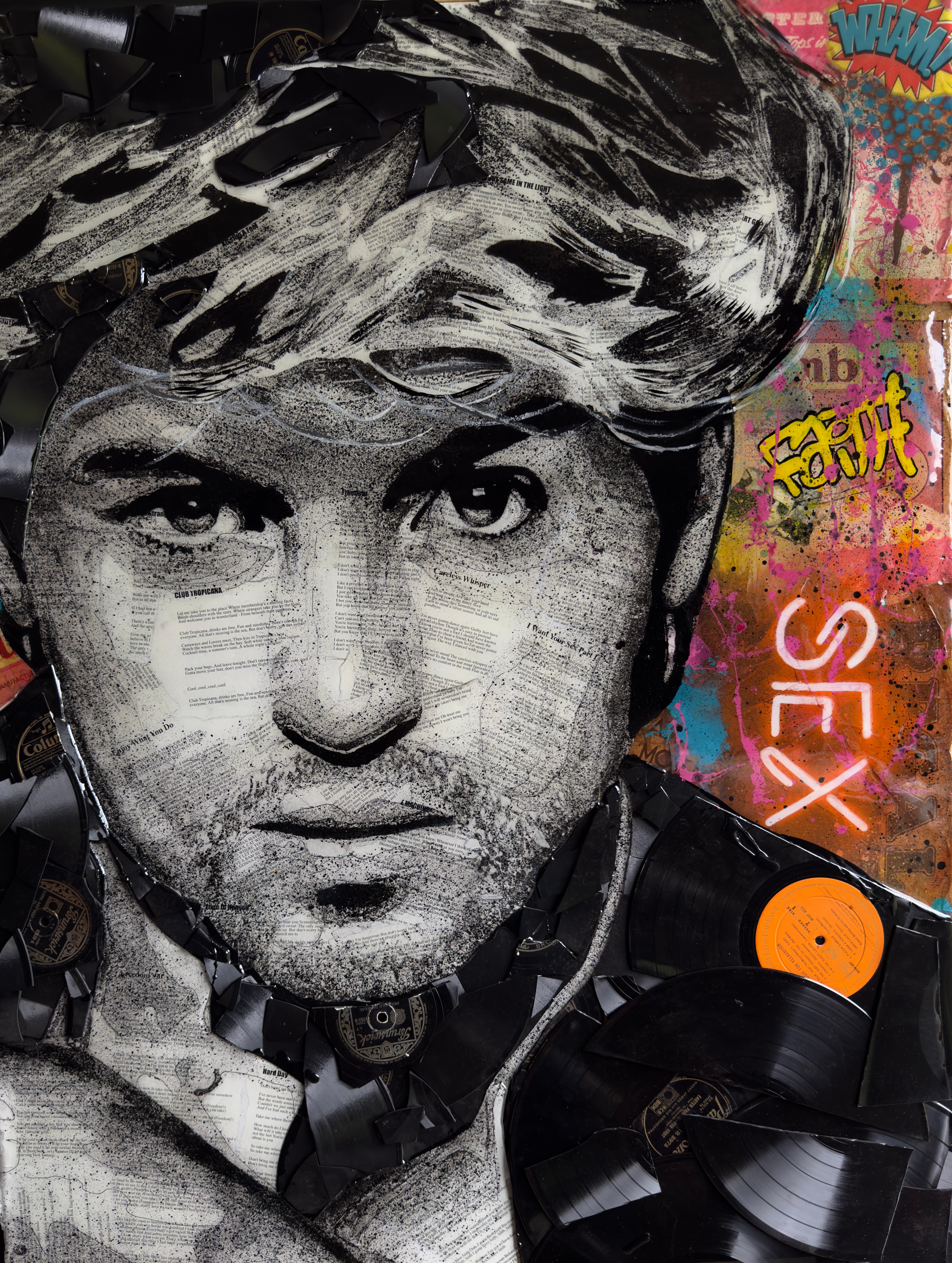 George Michael "Faith" - Mixed Media Art by Ben Riley