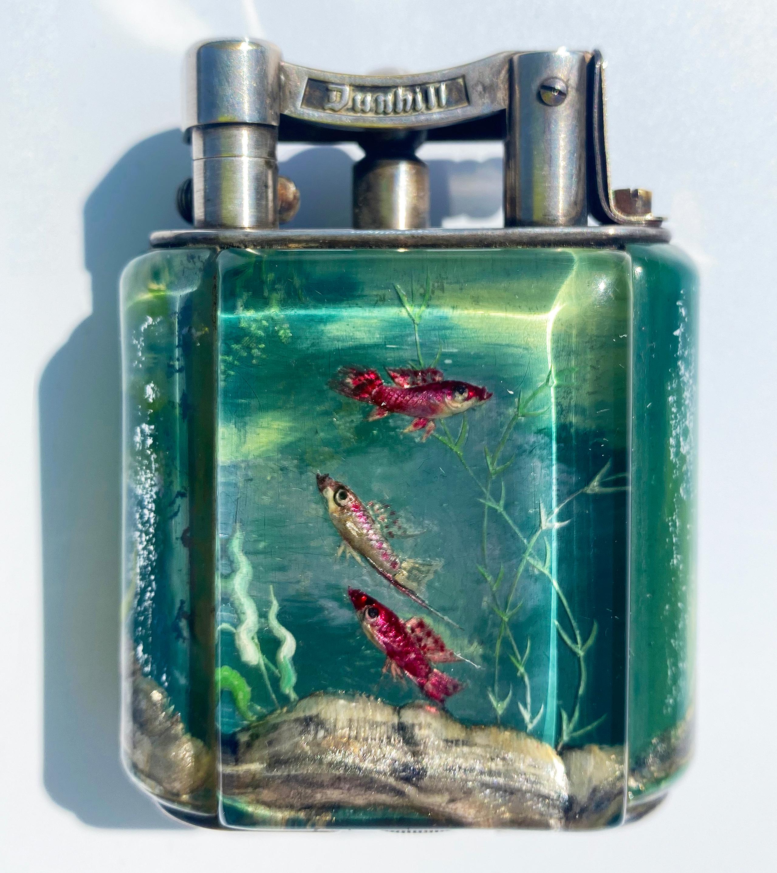 Dunhill Aquarium Lighter - Modern Mixed Media Art by Ben Schillingford