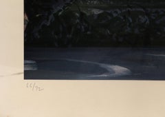 Rosen mit niederländischer Landschaft, fotorealistische Lithographie von Ben Schonzeit