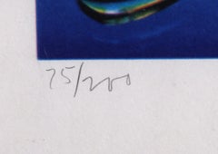 Yankee Flamme, farbenfrohe Pop-Art-Colotyp von Ben Schonzeit