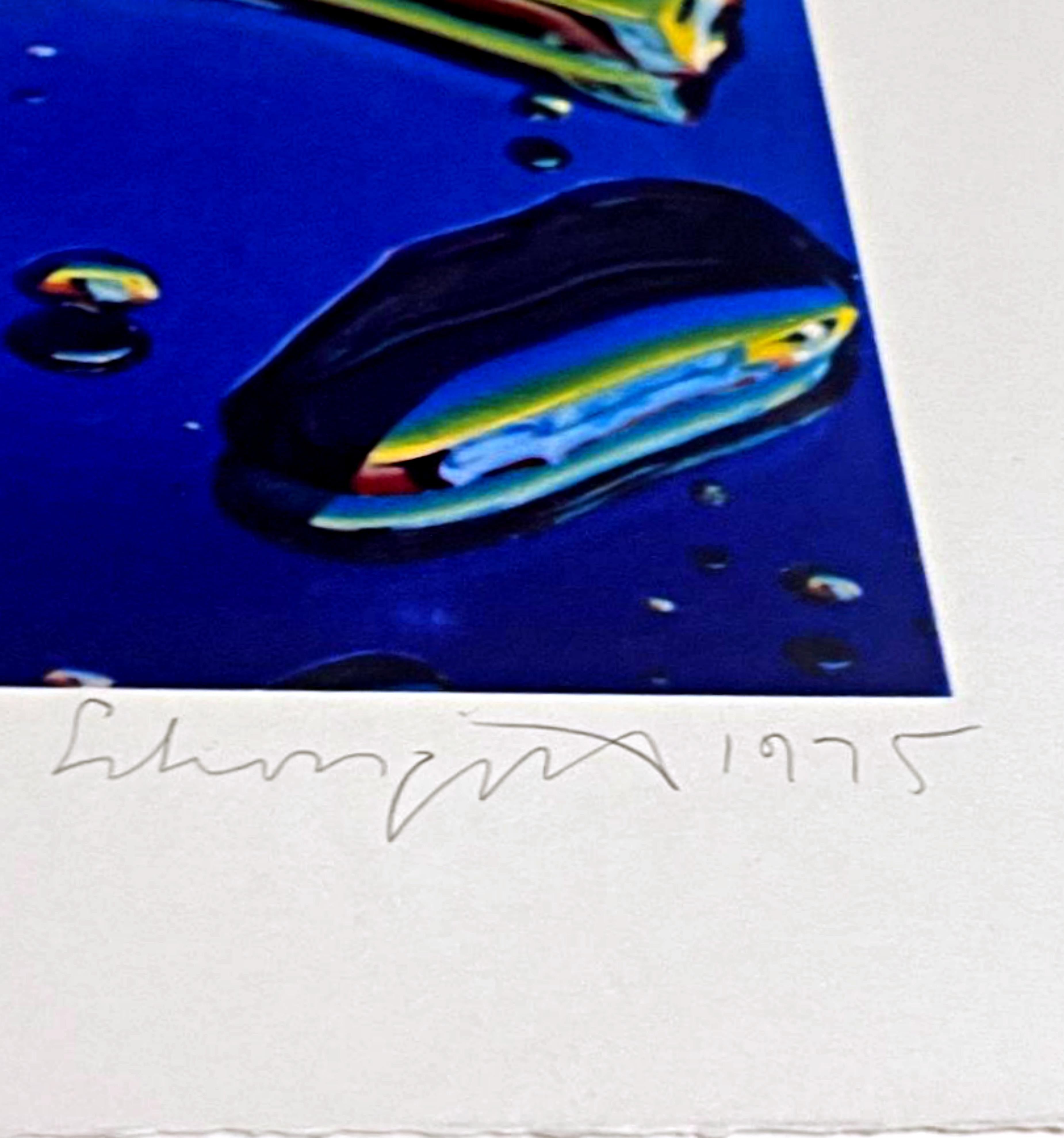 Yankee Flame Pop Art fotorealista Lt Ed Signed/N. Statua della Libertà Presidente degli Stati Uniti - Abstract Print Nero di Ben Schonzeit