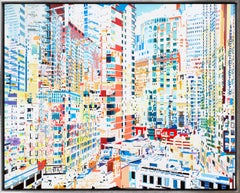 "Immanence" - Paysage urbain imaginaire multicolore