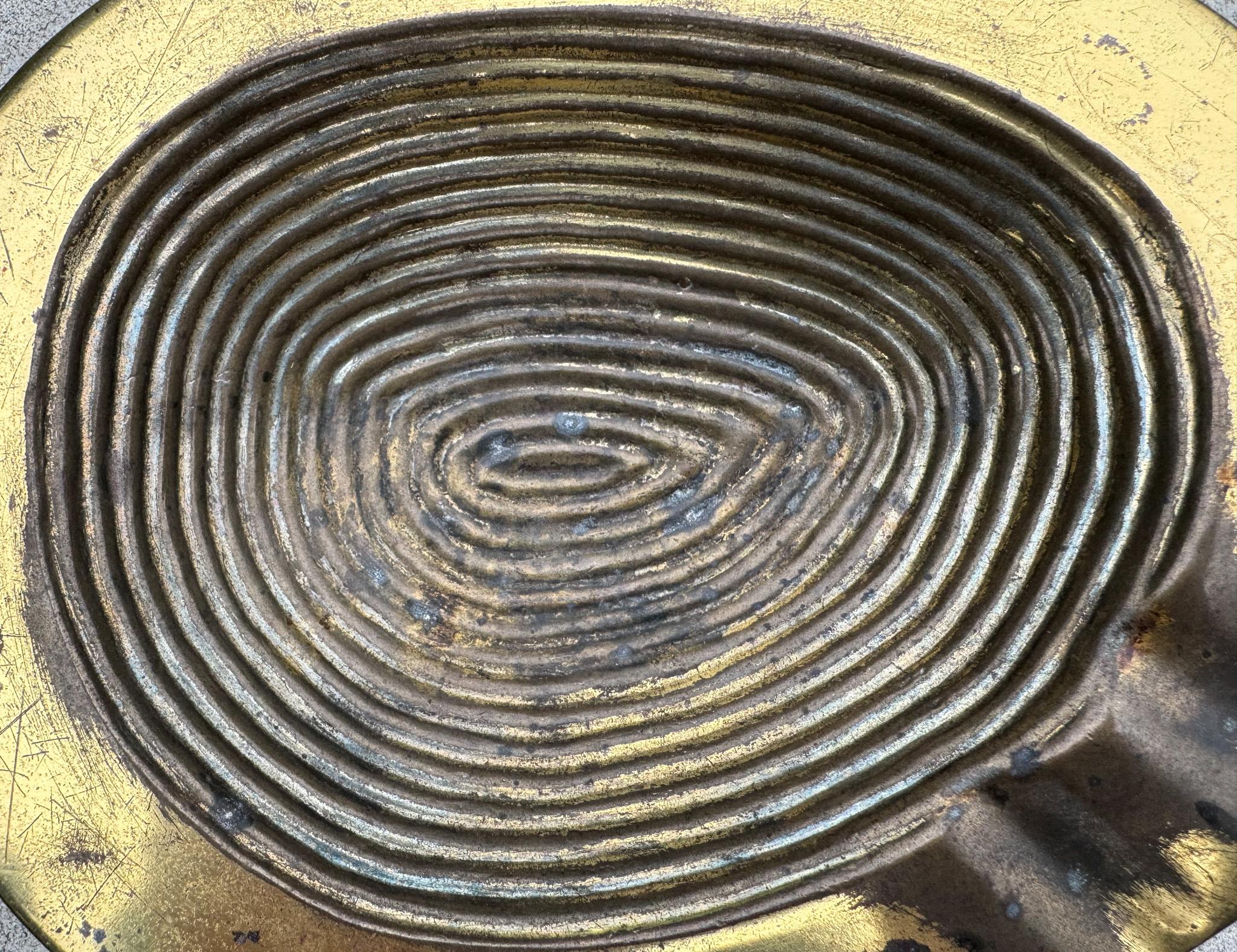 Ben Seibel Brass Ashtray / Ribbed Bowl for Jenfred-Ware Raymor, USA, c.1950 4