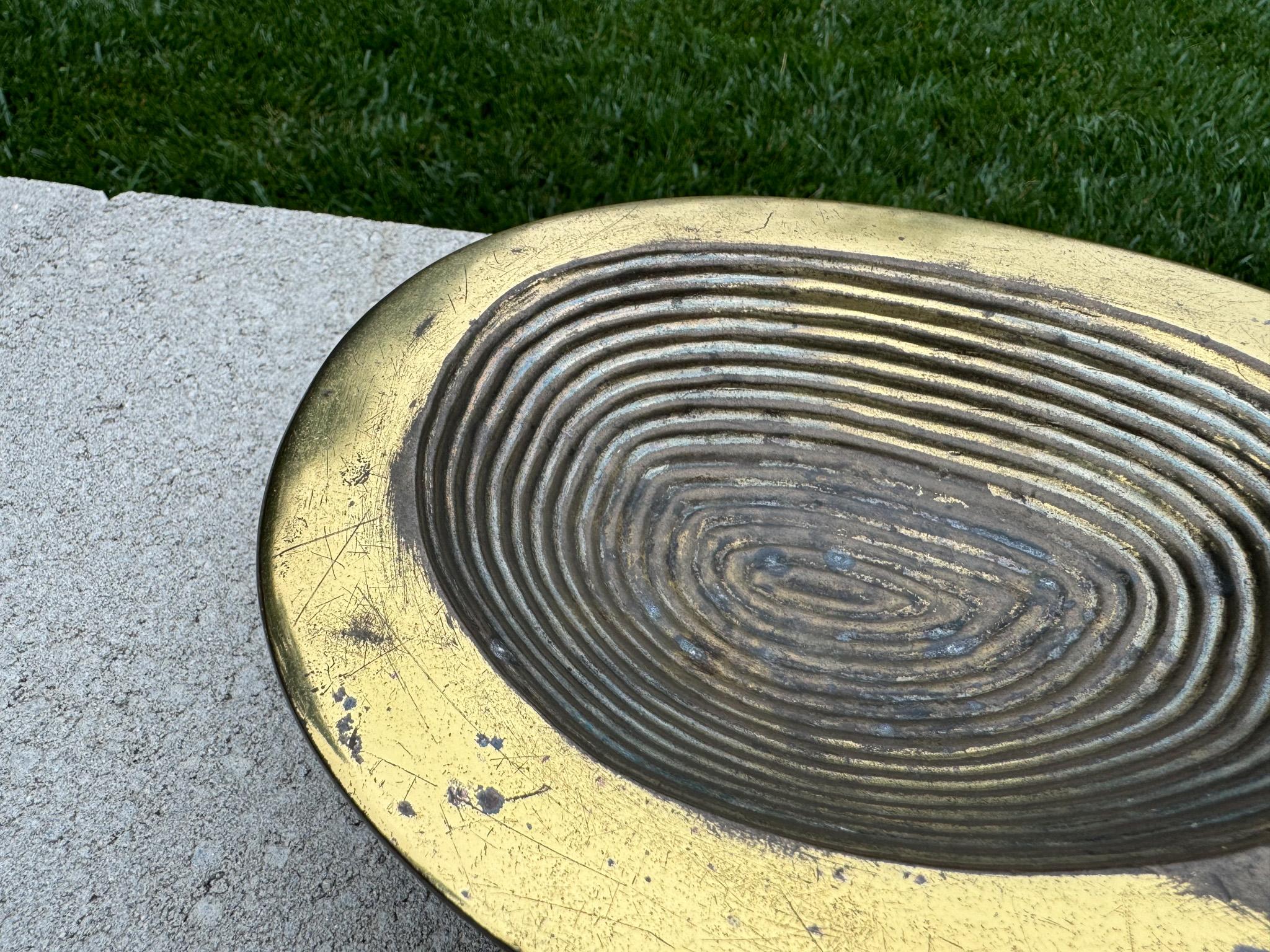 Ben Seibel Brass Ashtray / Ribbed Bowl for Jenfred-Ware Raymor, USA, c.1950 10