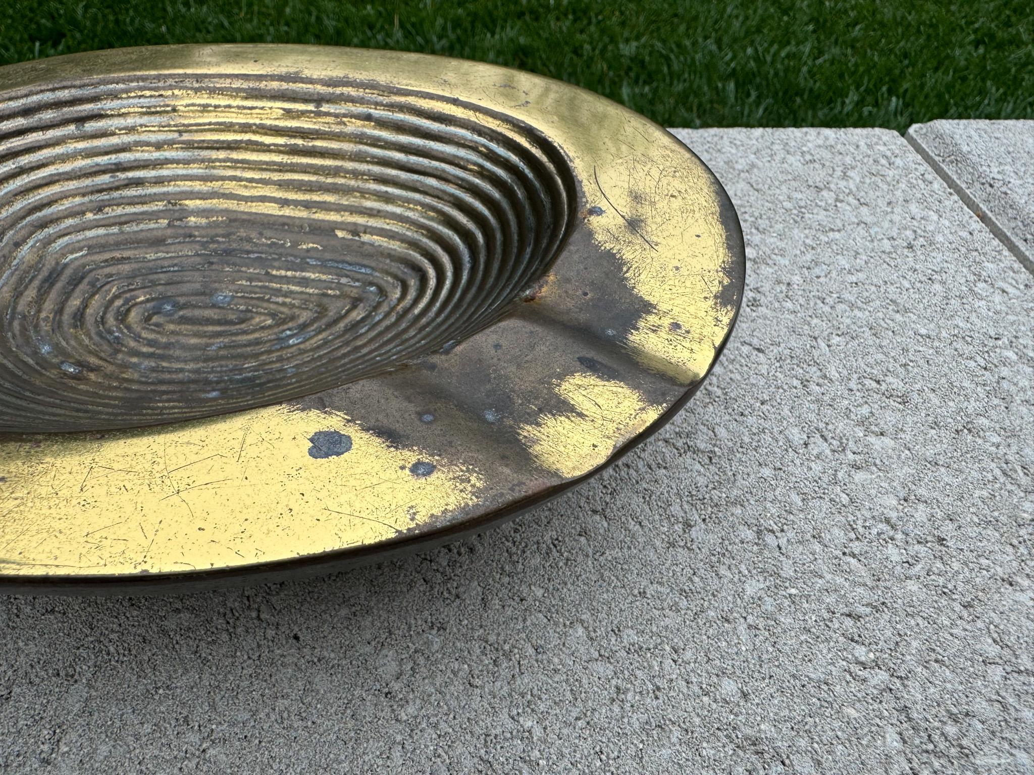 Ben Seibel Brass Ashtray / Ribbed Bowl for Jenfred-Ware Raymor, USA, c.1950 12
