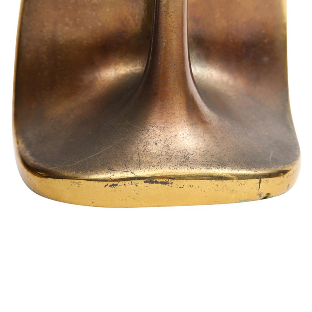 Mid-20th Century Ben Seibel Brass Bookends Jenfred-Ware Dumbbells, USA, 1950s