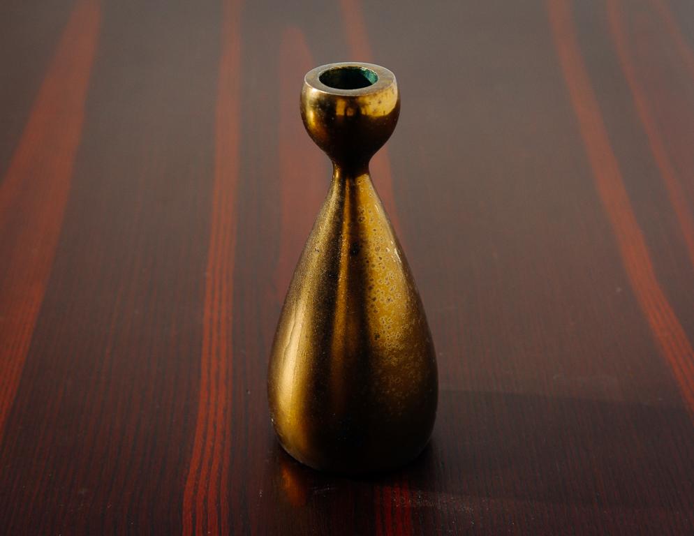 Ben Seibel Brass Candlestick Holder In Good Condition In Brooklyn, NY