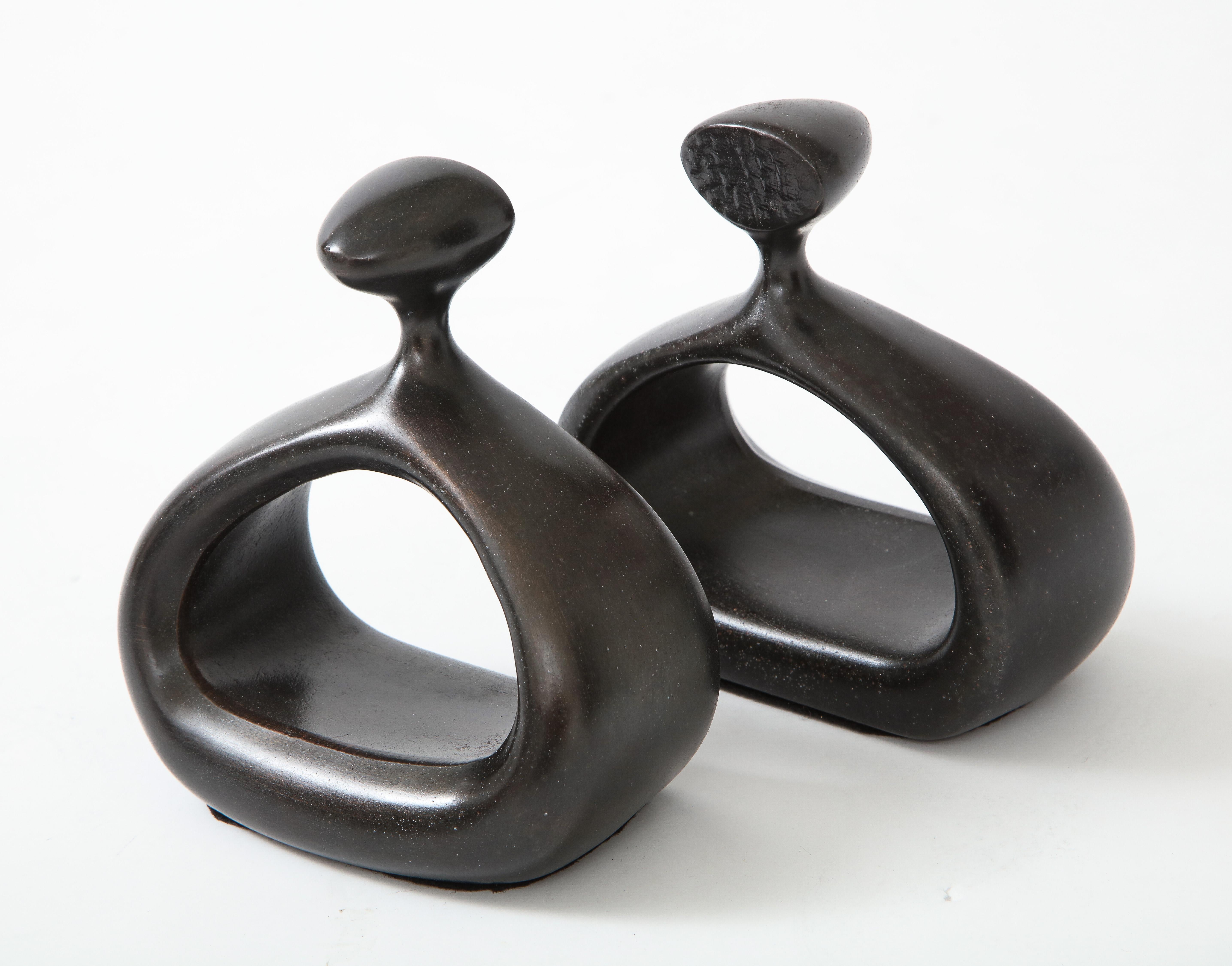 Mid-Century Modern Ben Seibel Bronze Stirrup Bookends