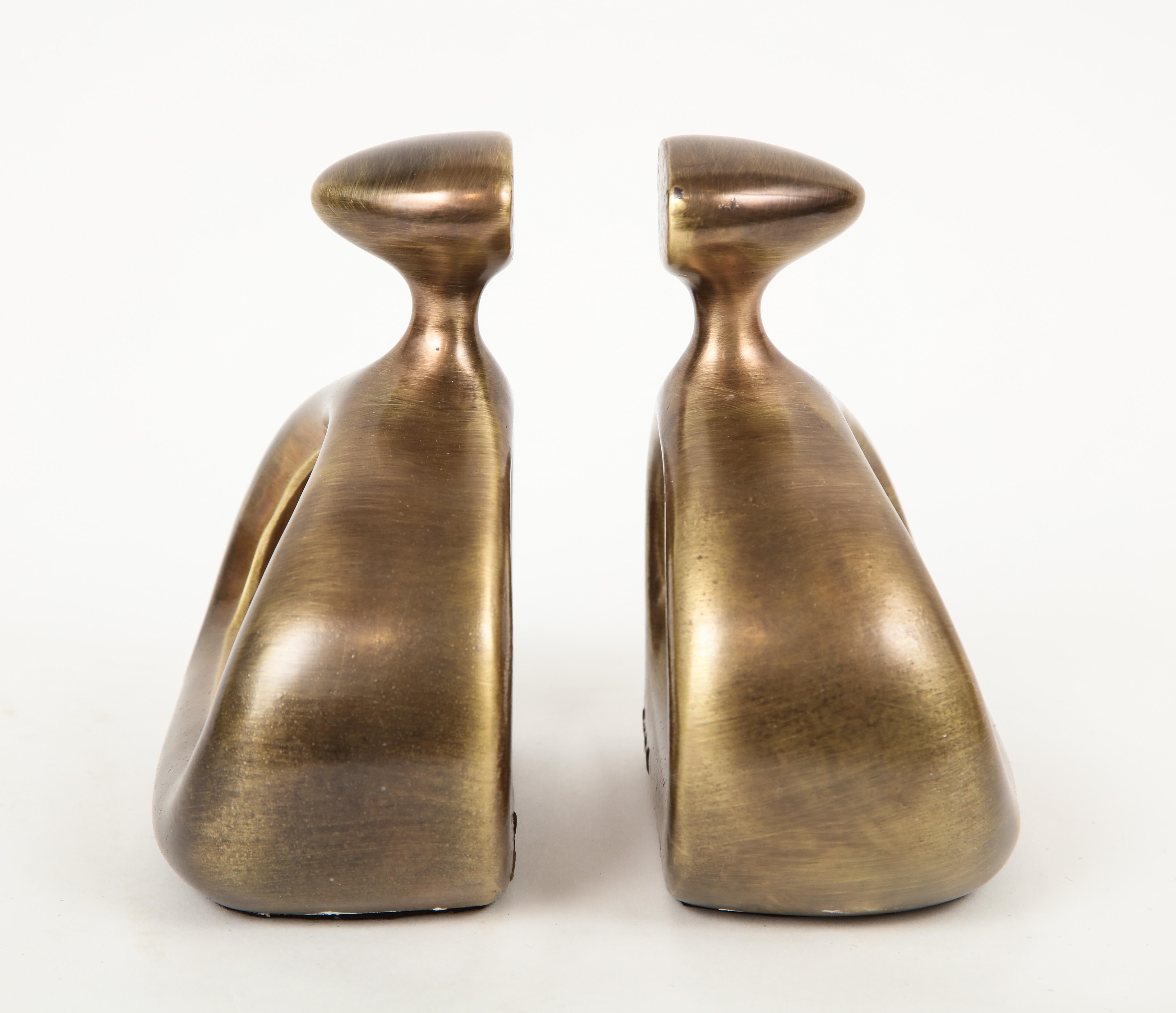 American Ben Seibel Bronze Stirrup Bookends