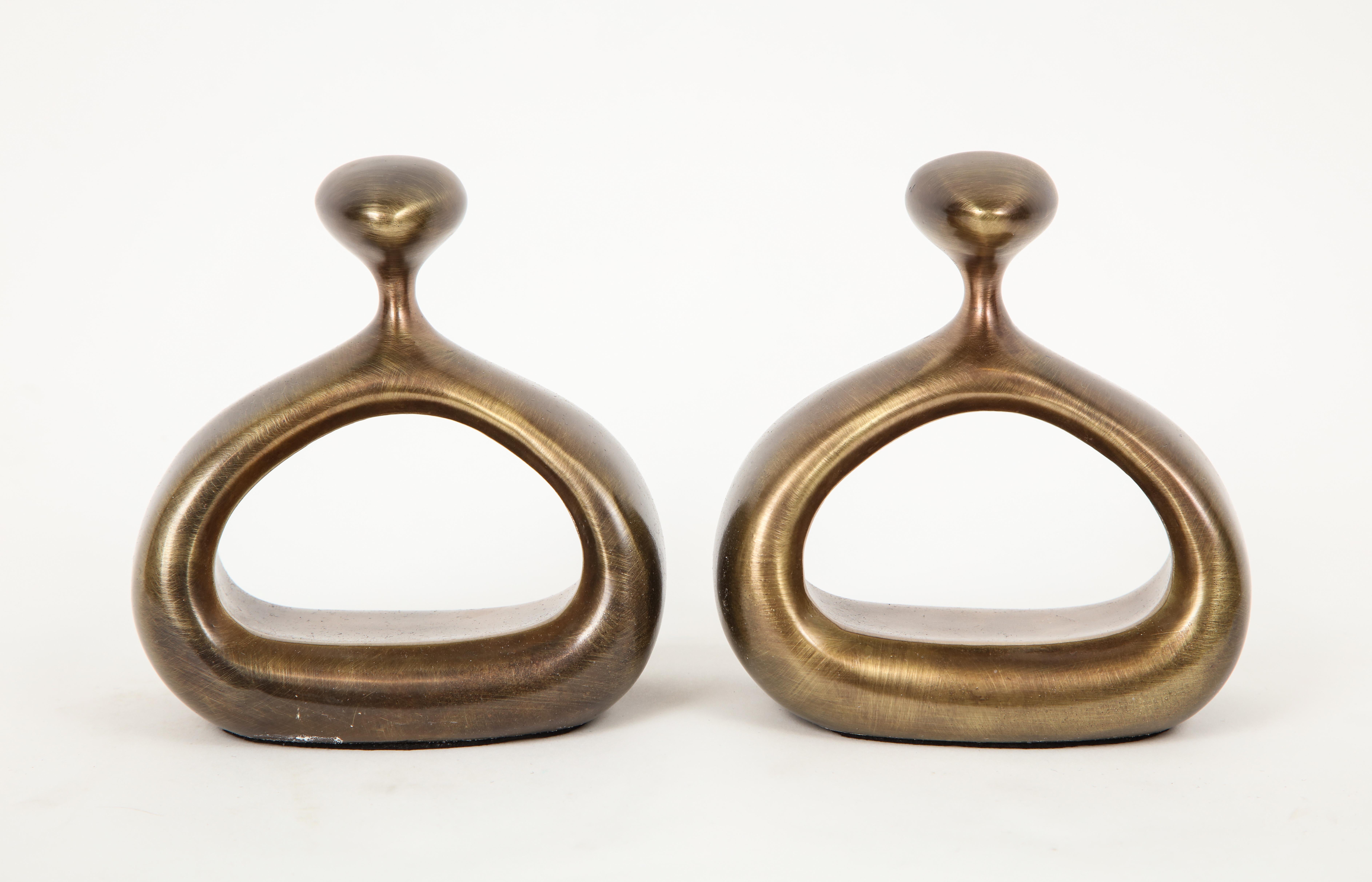 Ben Seibel Bronze Stirrup Bookends In Good Condition In New York, NY