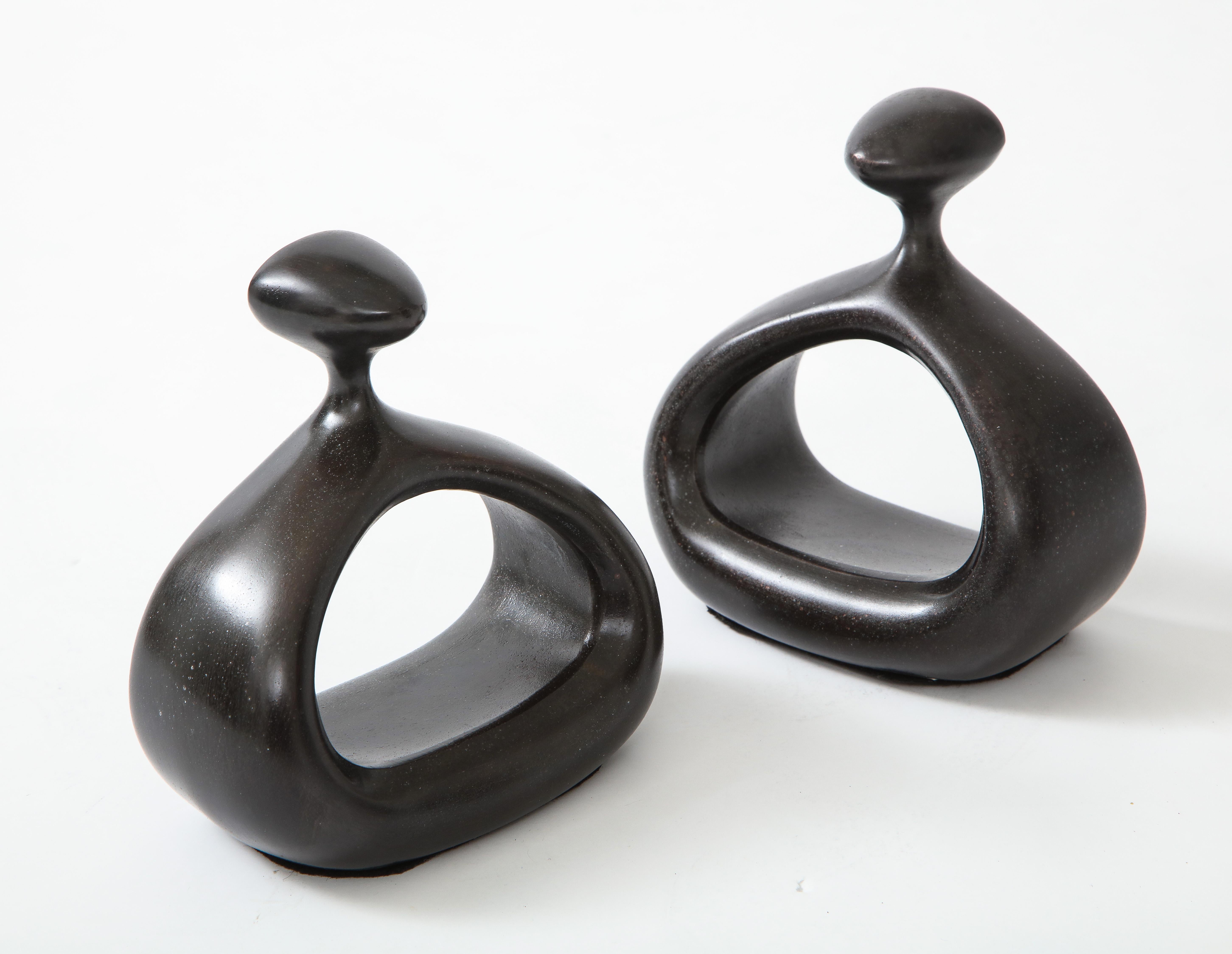 Ben Seibel Bronze Stirrup Bookends In Good Condition In New York, NY