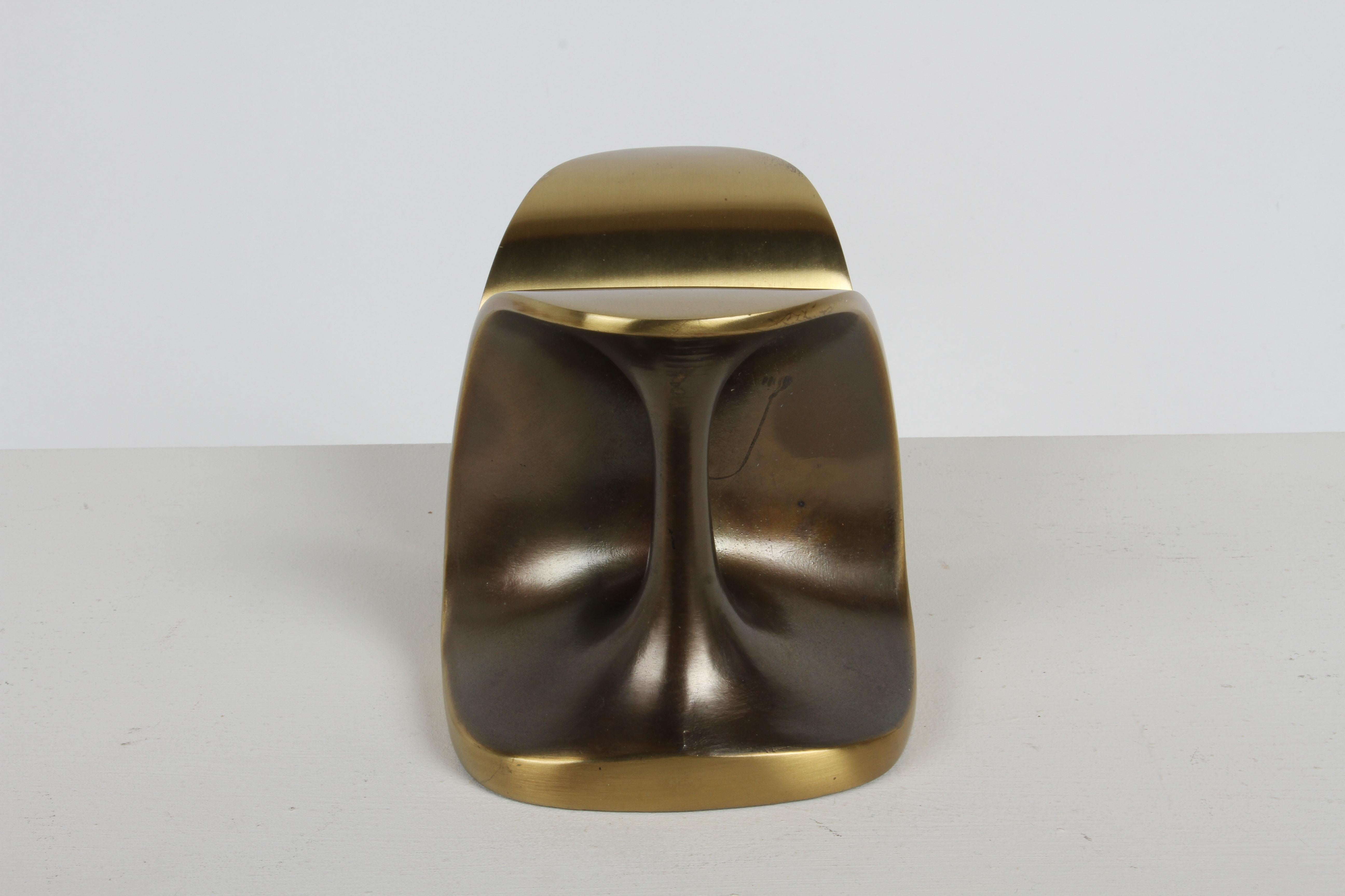 Ben Seibel by Jenfred-Ware Mid-Century Modern Brass Sculptural Dumbbell Bookends For Sale 5