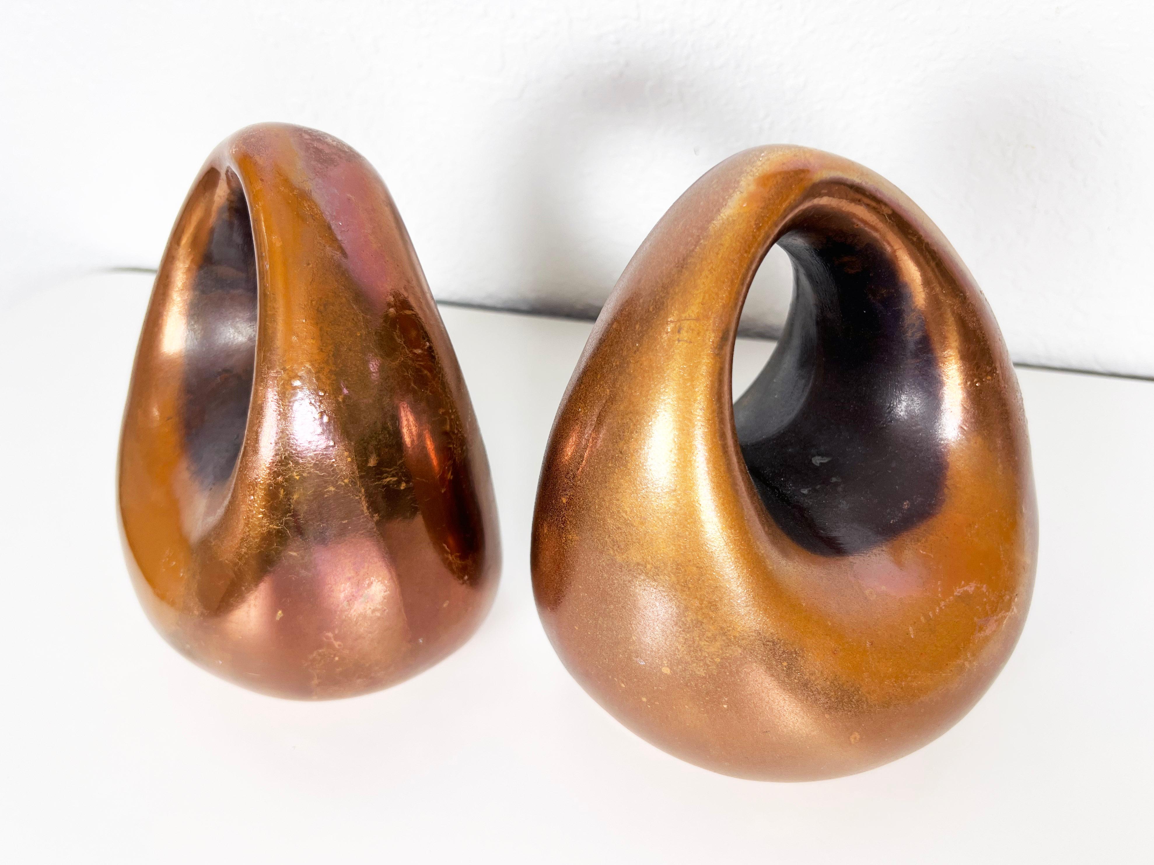 Ben Seibel Copper Bookends for Jenfred-Ware, a Pair For Sale 4