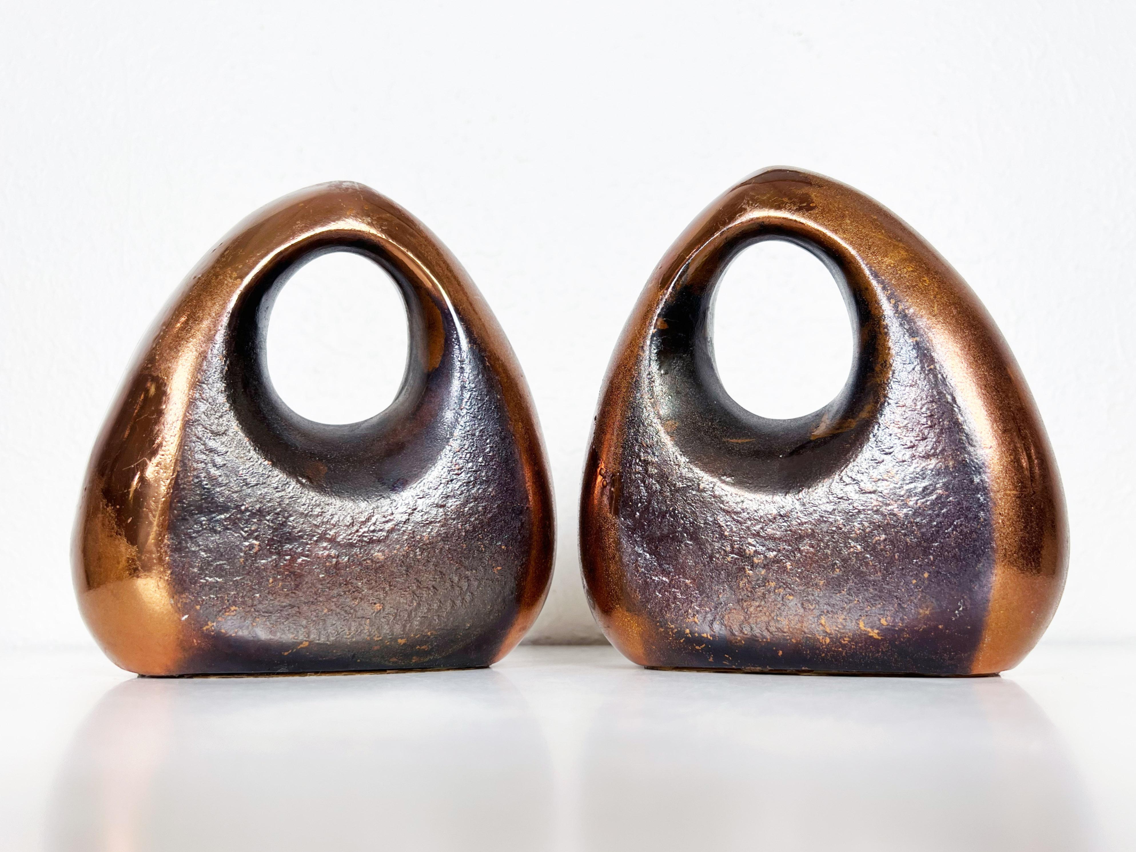 Ben Seibel Copper Bookends for Jenfred-Ware, a Pair For Sale 6