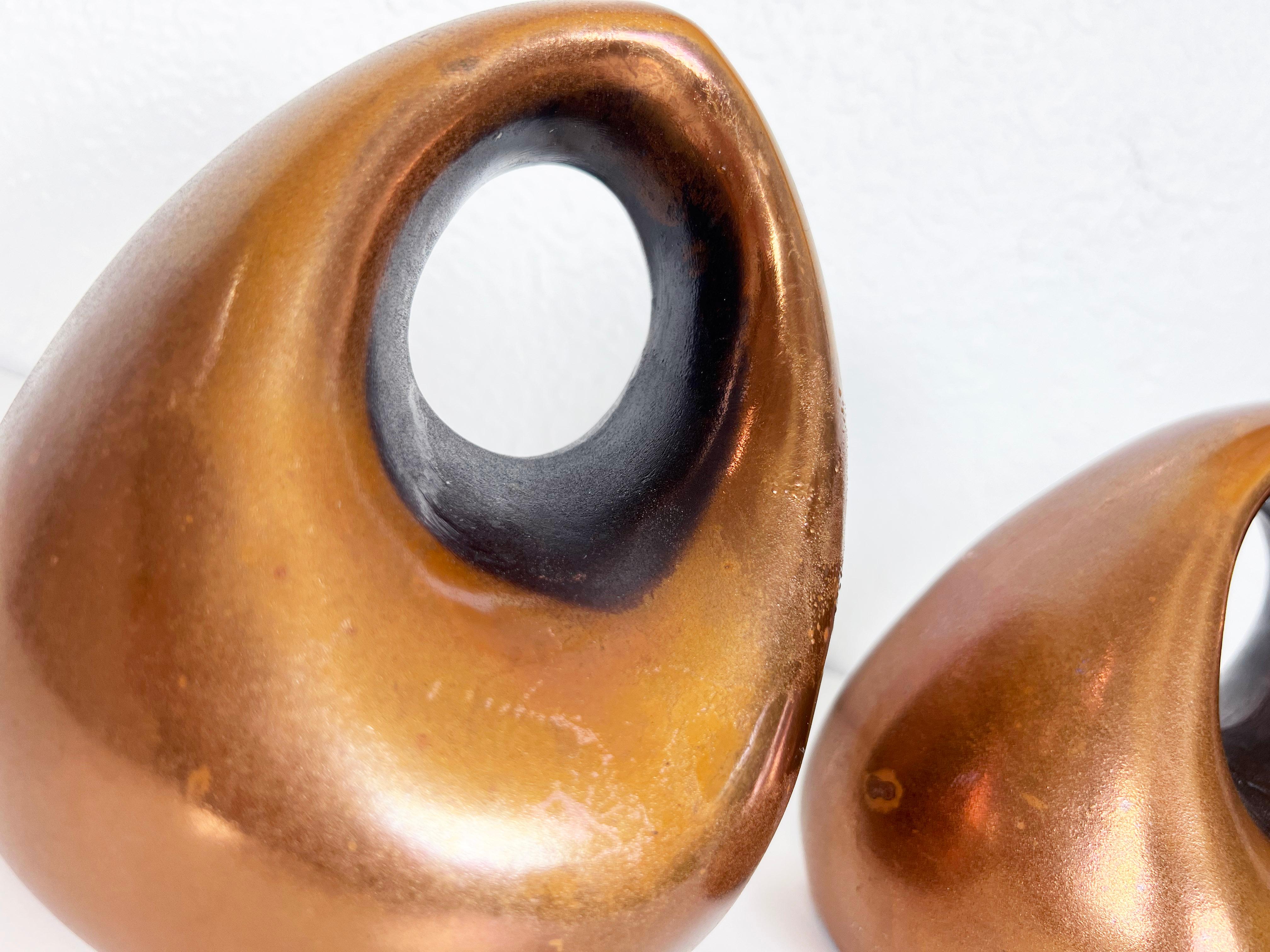 Mid-Century Modern Ben Seibel Copper Bookends for Jenfred-Ware, a Pair For Sale