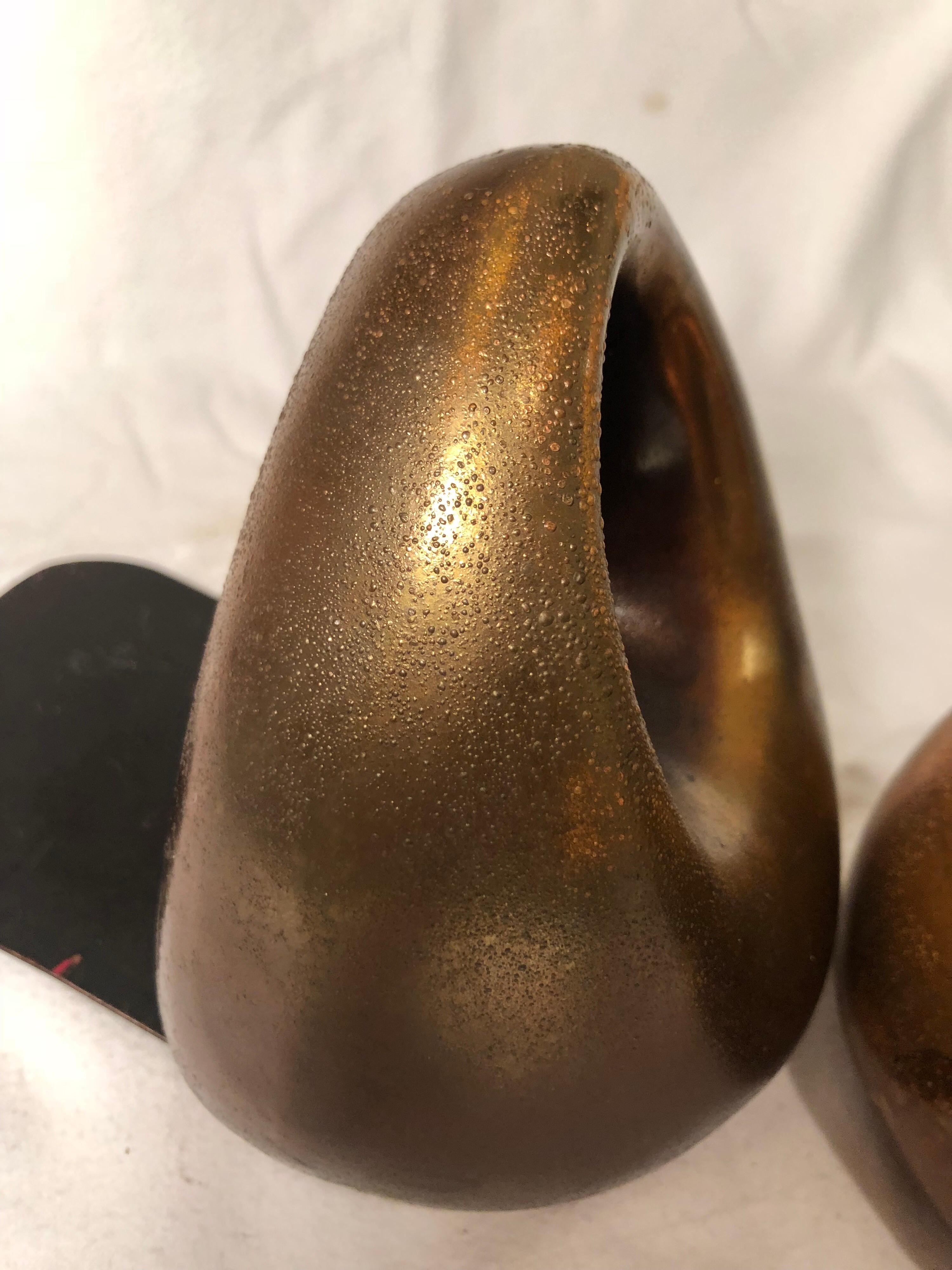 Ben Seibel Copper Finish Orb Bookends by JenFred im Zustand „Gut“ in Redding, CT