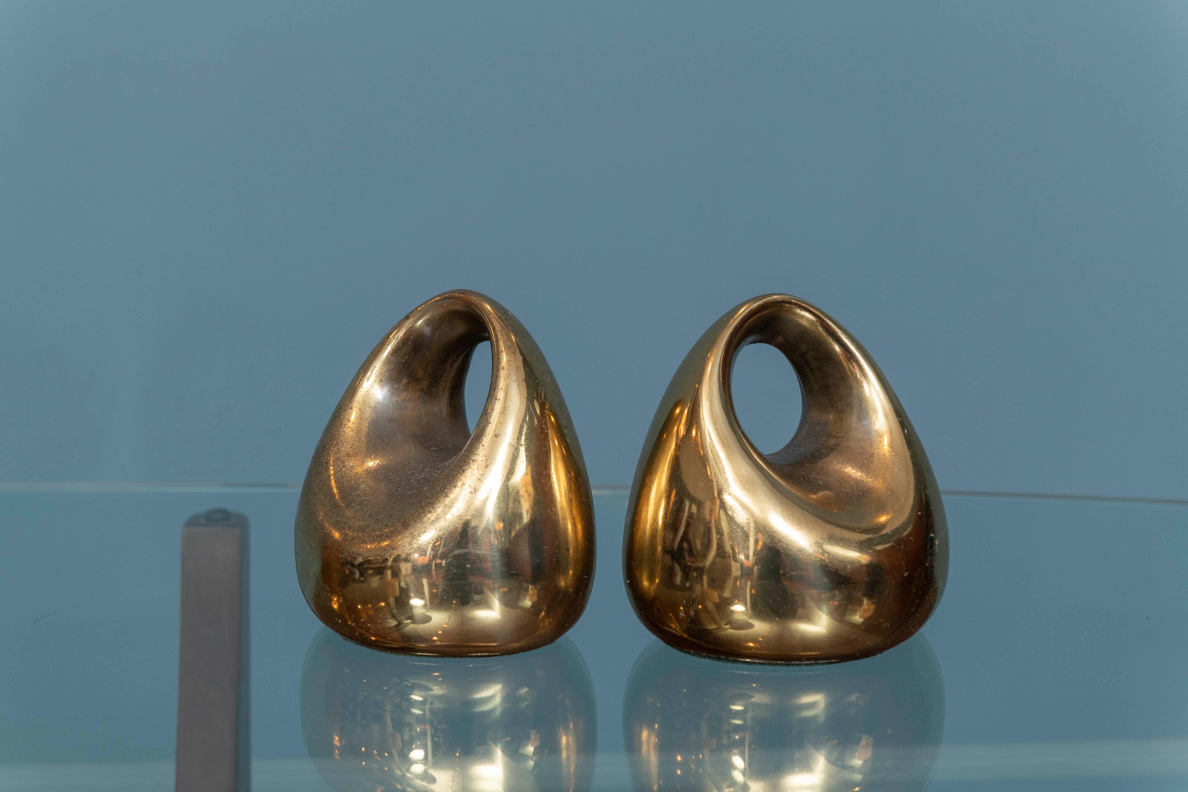 Mid-Century Modern Ben Seibel Designs Brass Bookends for Jenfred
