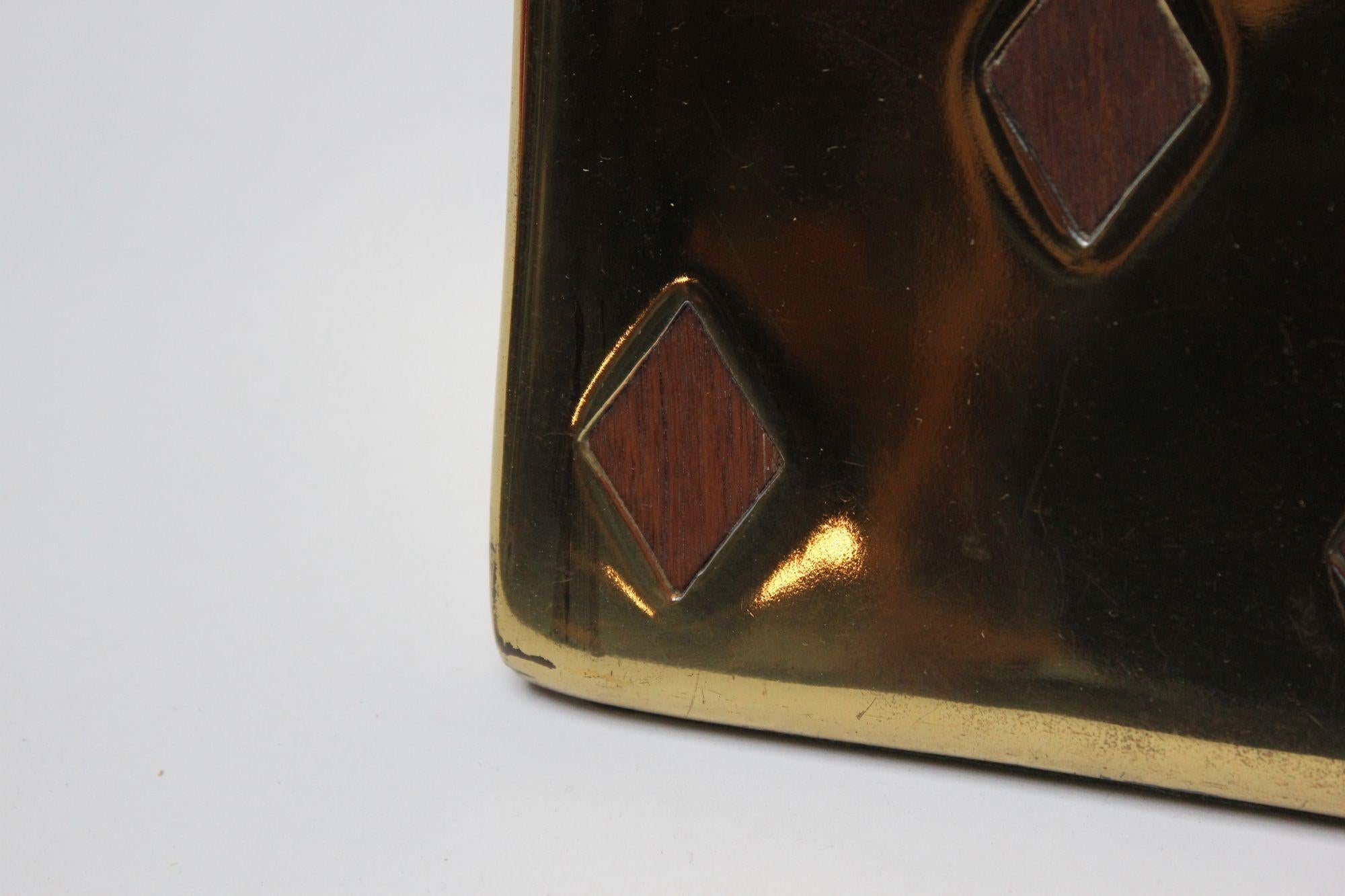 Ben Seibel for Jenfred Ware Bookends in Brass and Walnut 