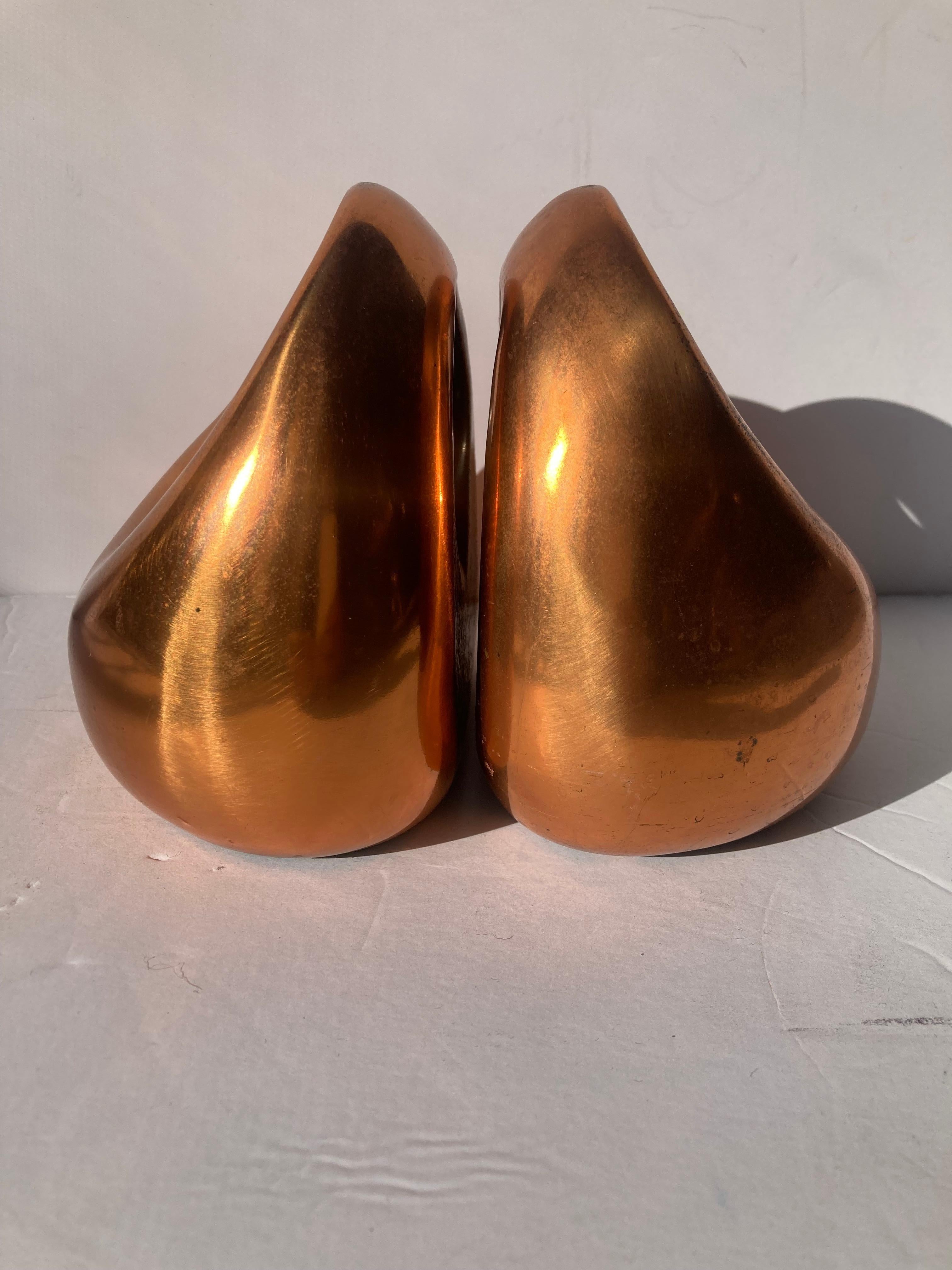Great modern design in this pair of bookends by the well known Modern designer Ben Seibel.