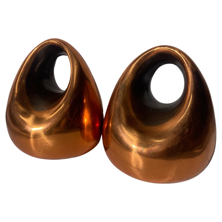 Ben Seibel for Jenfred-Ware Bookends in Copper Finish For Sale