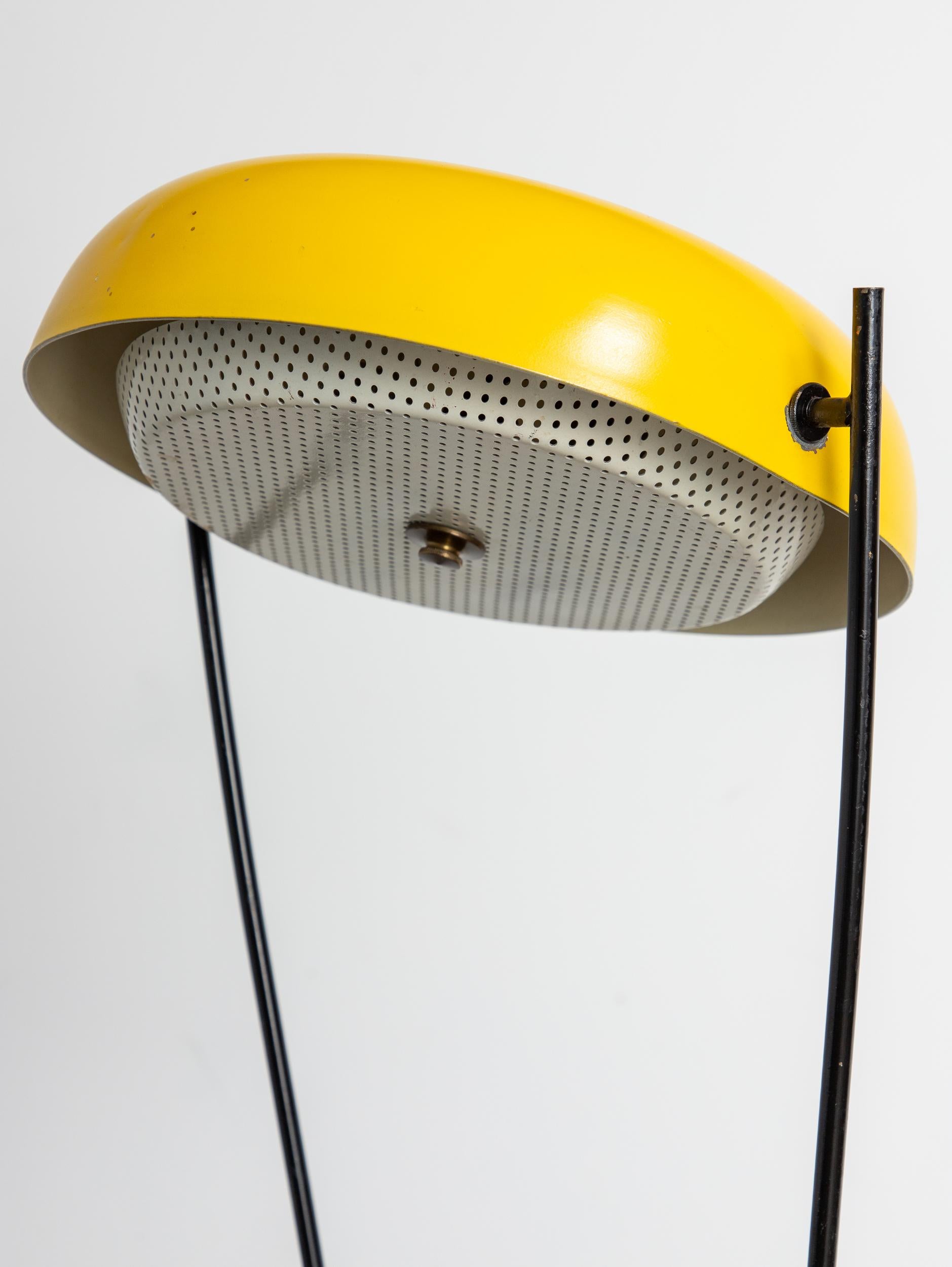 Ben Seibel for Raymor Perforated Metal Iron Model 5007 Flexlight Floor Lamp For Sale 6
