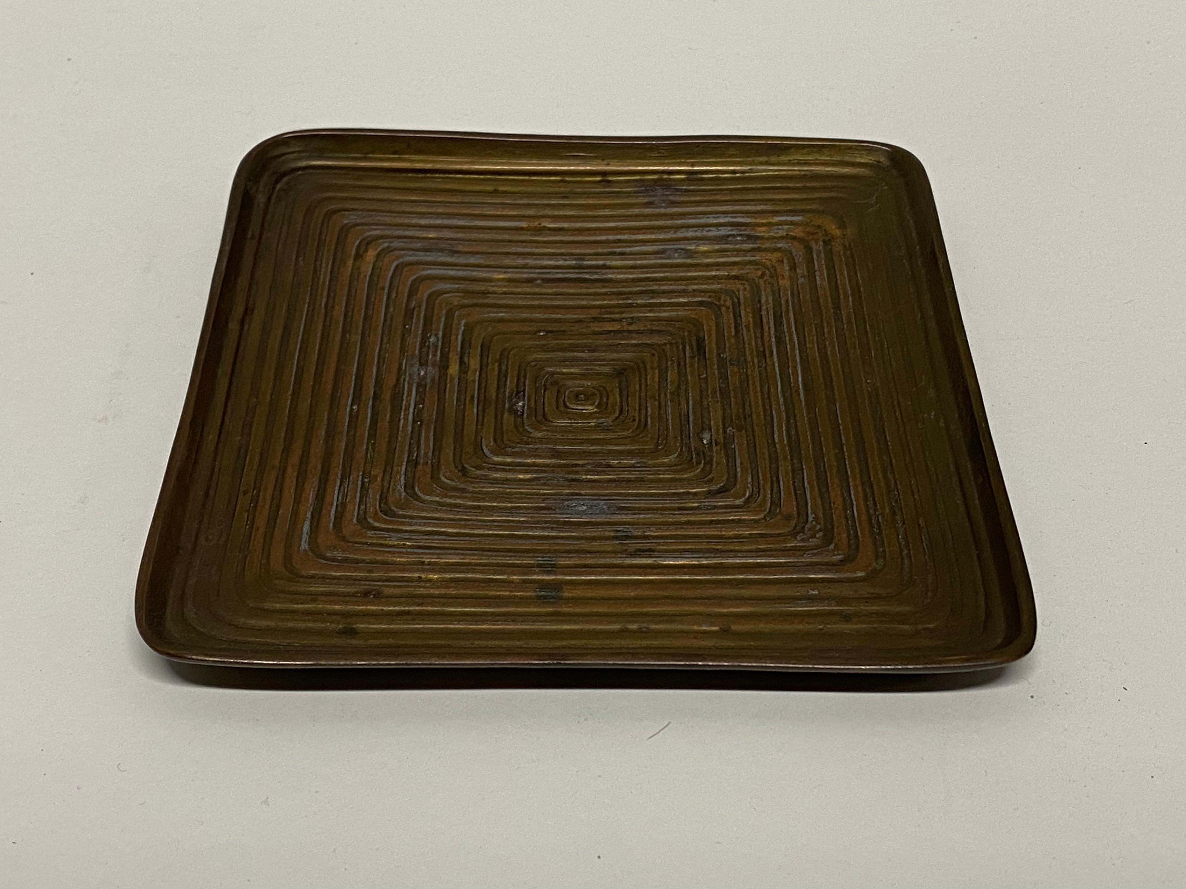 Mid-Century Modern Ben Seibel Jenfred Concentric Square Tray For Sale