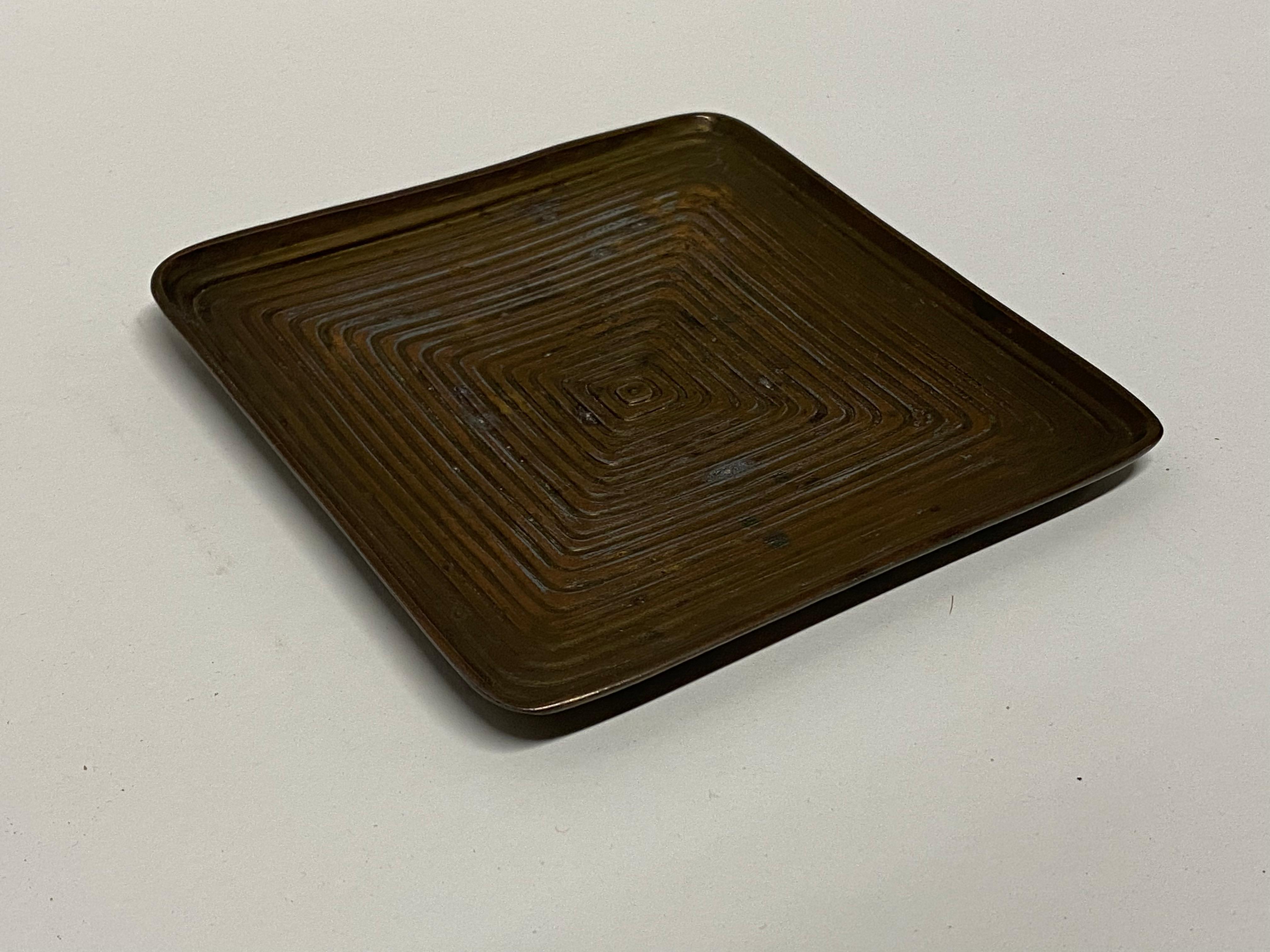 American Ben Seibel Jenfred Concentric Square Tray For Sale
