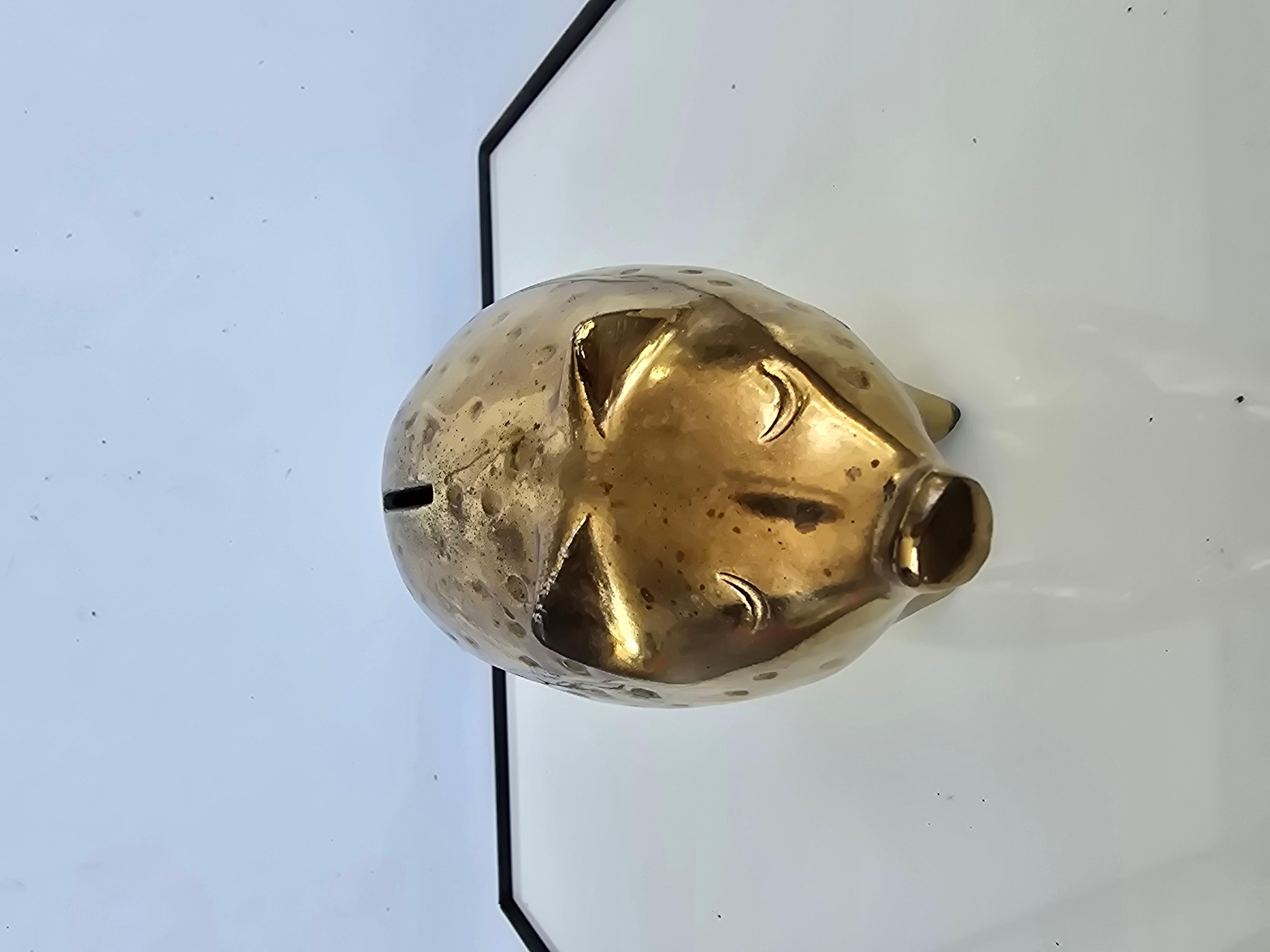 Ben Seibel Escultura hucha de latón Jenfred Ware Moderno de mediados de siglo en venta