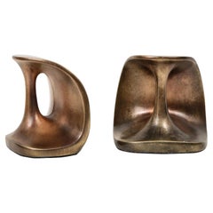 Ben Seibel Modernist Bronze Bookends