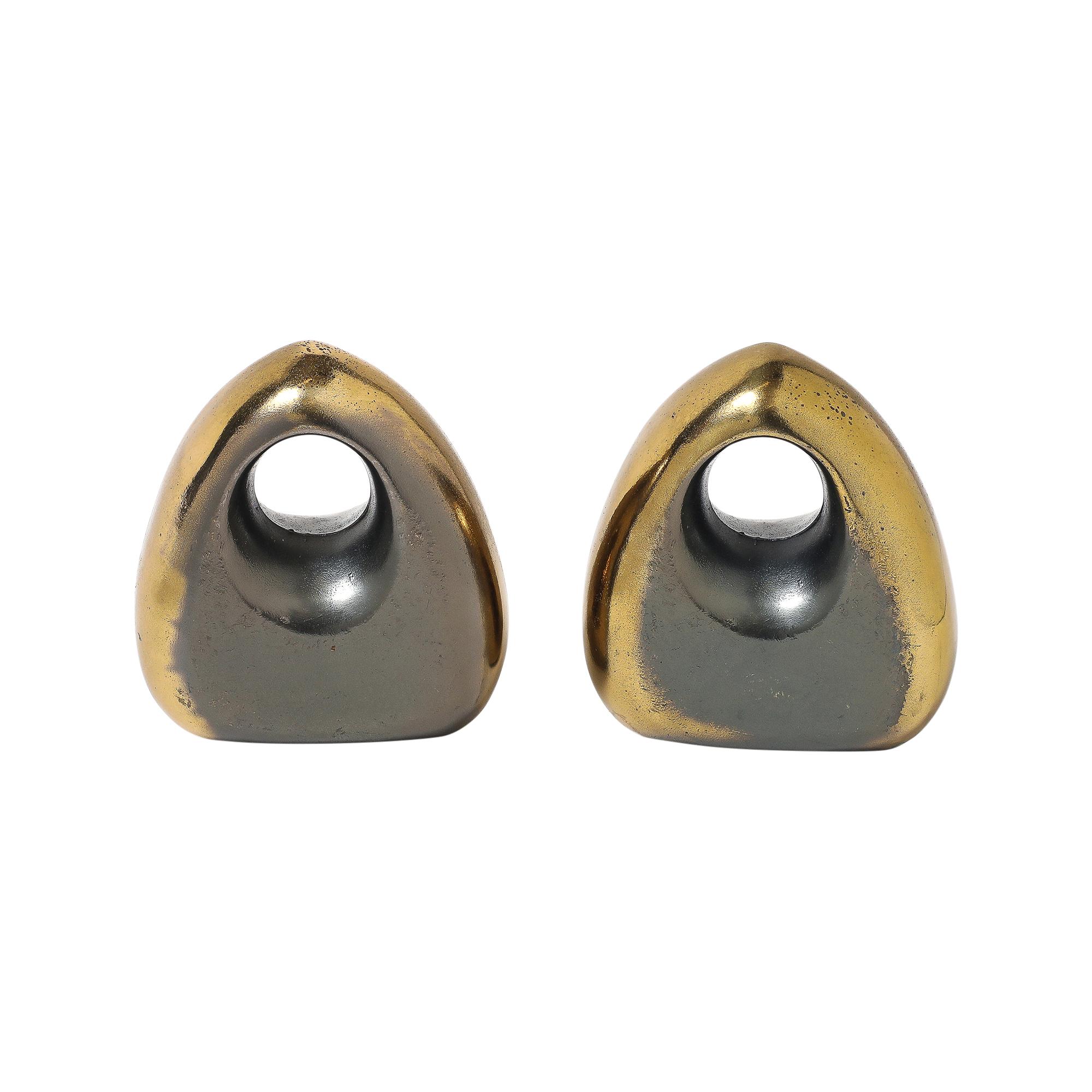 Ben Seibel Orb Bookends, Brass en vente 2