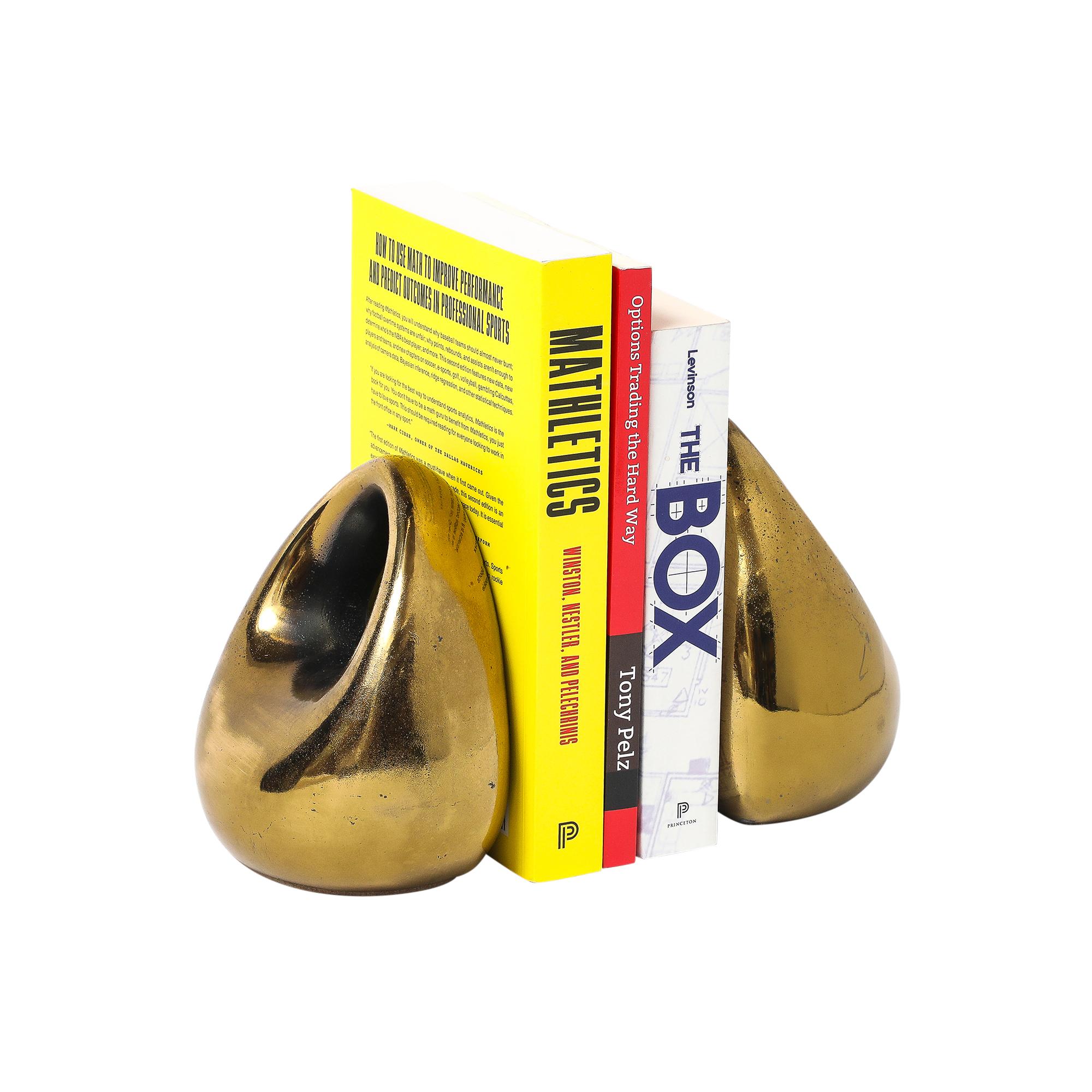 Mid-Century Modern Ben Seibel Orb Bookends, Brass en vente