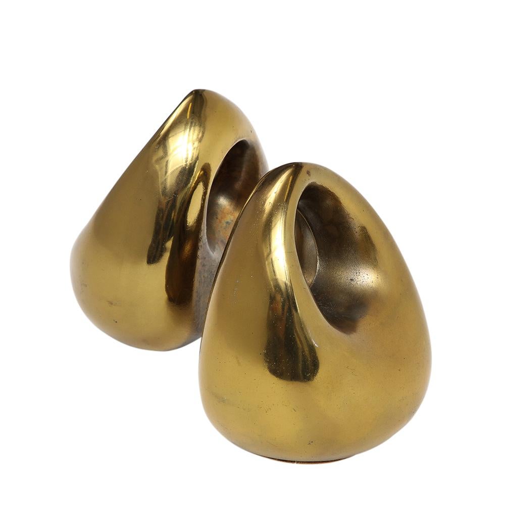 Ben Seibel Orb Bookends, Brass, Jenfred-Ware In Good Condition For Sale In New York, NY