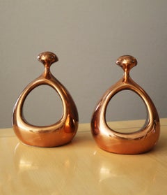 Serre-livres à étrier Ben Seibel, cuivre, Jenfred Ware Circa 1954