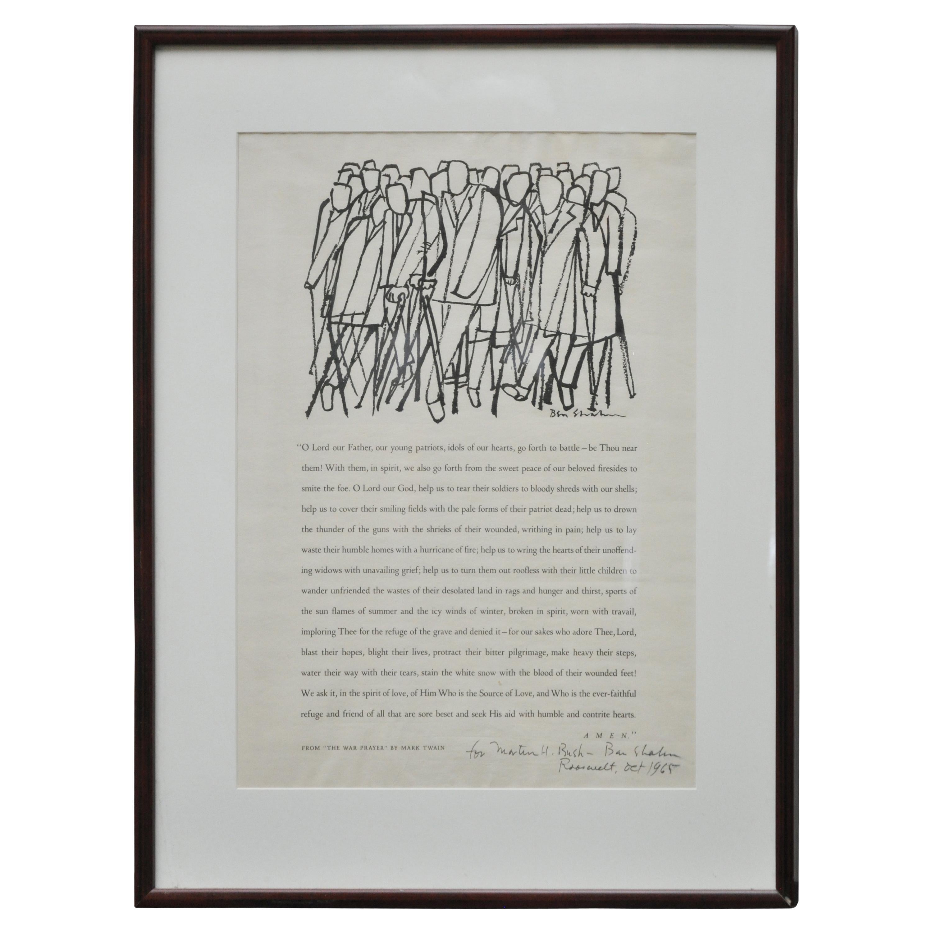 Ben Shahn Lithograph For Sale