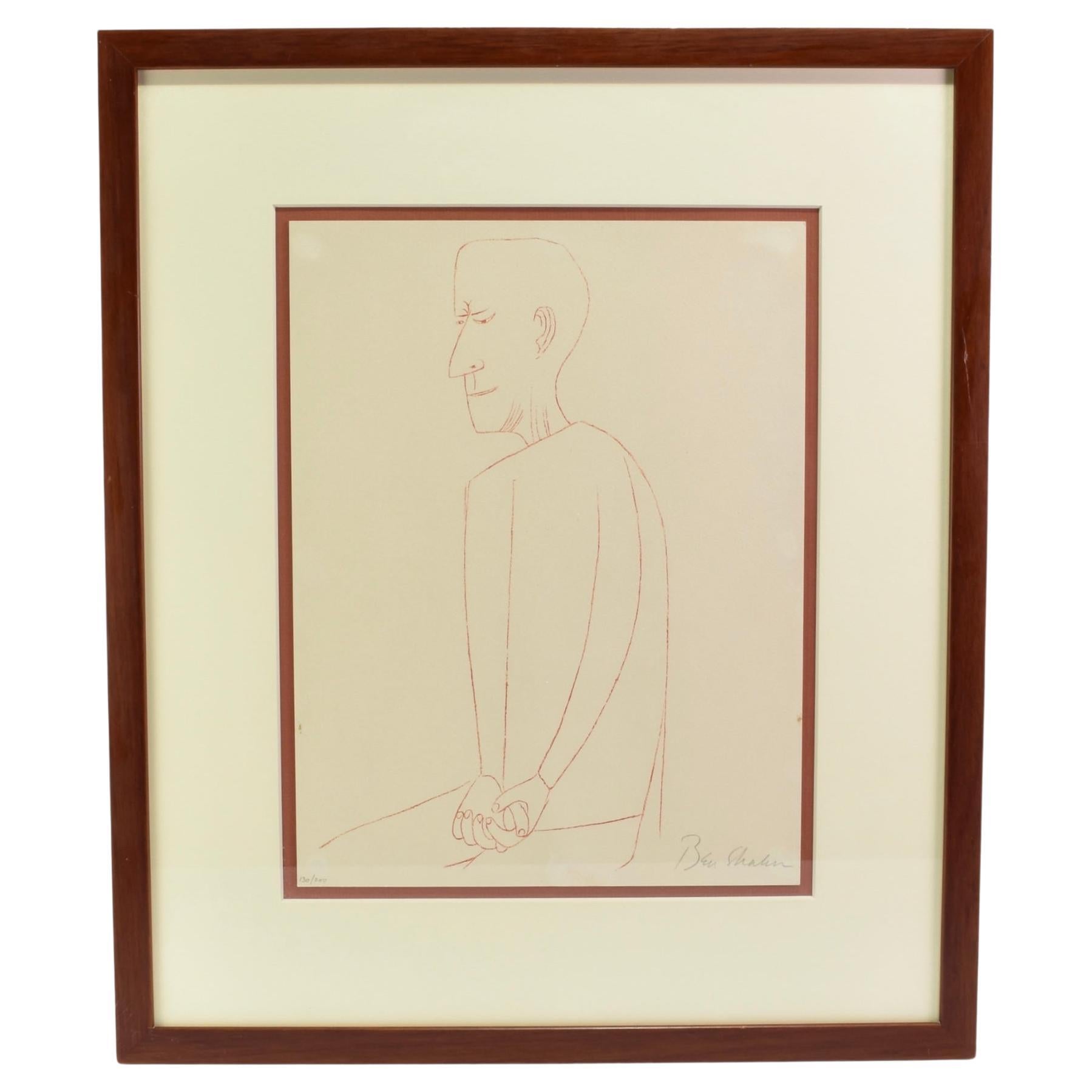 Ben Shahn Lithograph, Framed